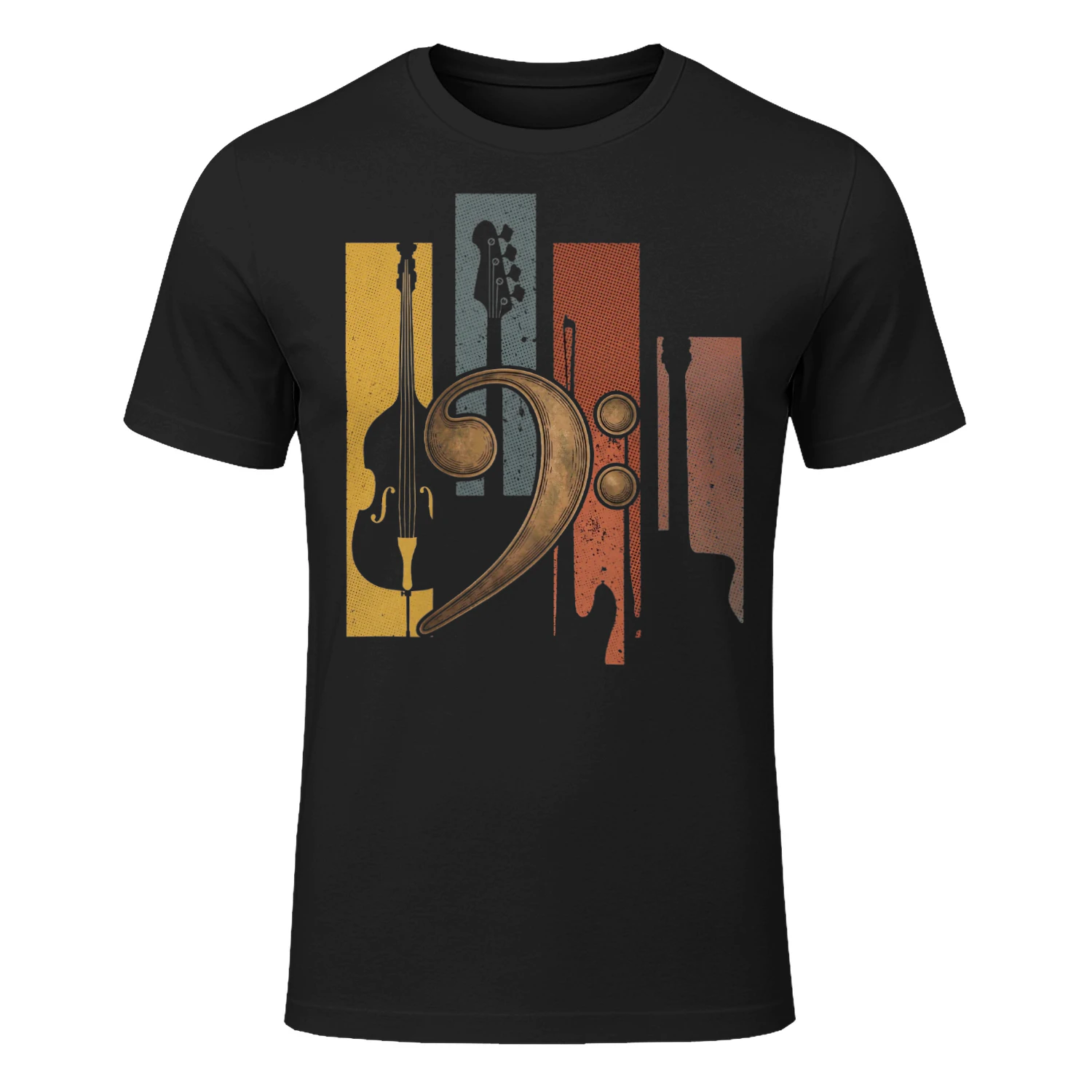 Bass Bass Clef Instruments Retro