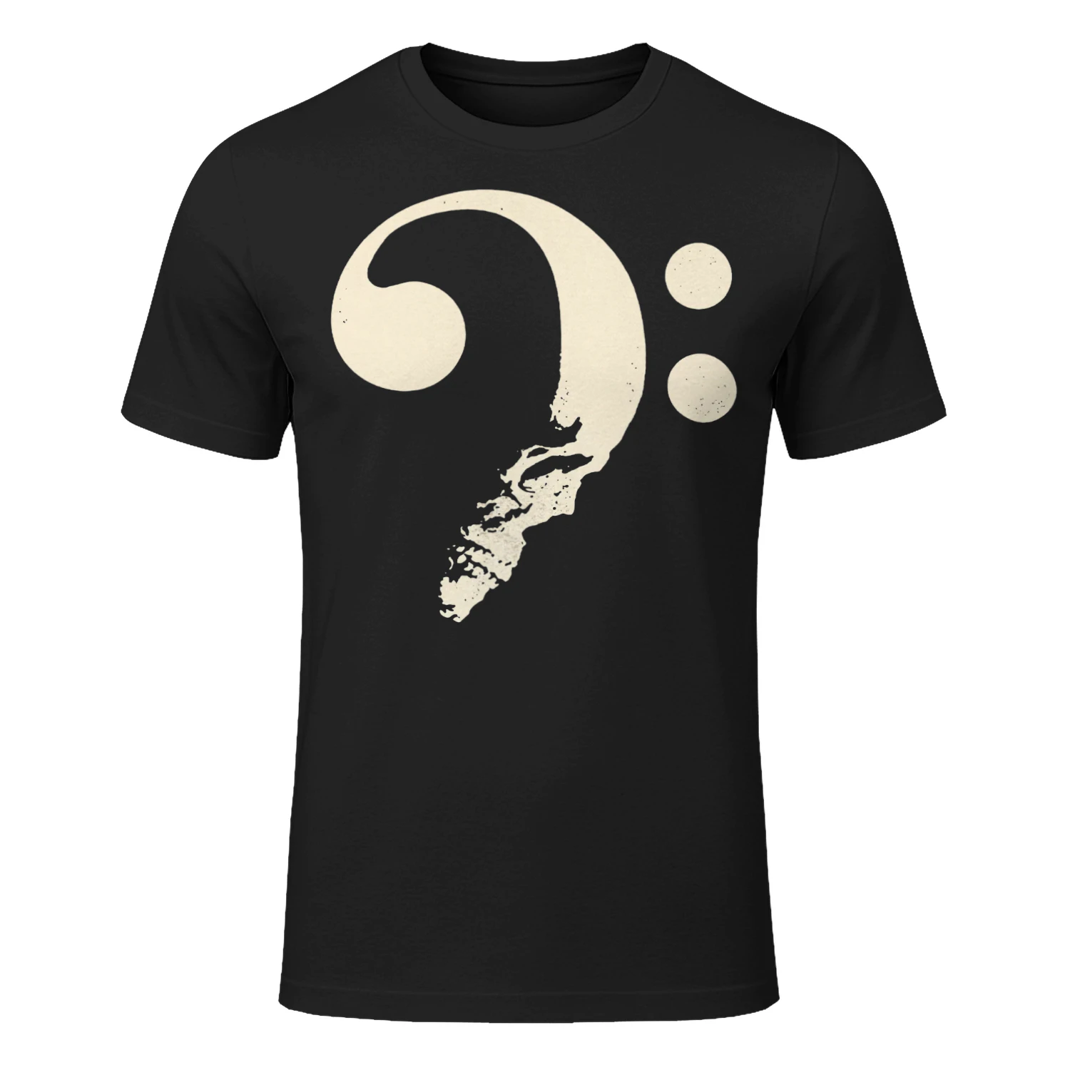 Halloween Bass Bass Clef Face Negative Space