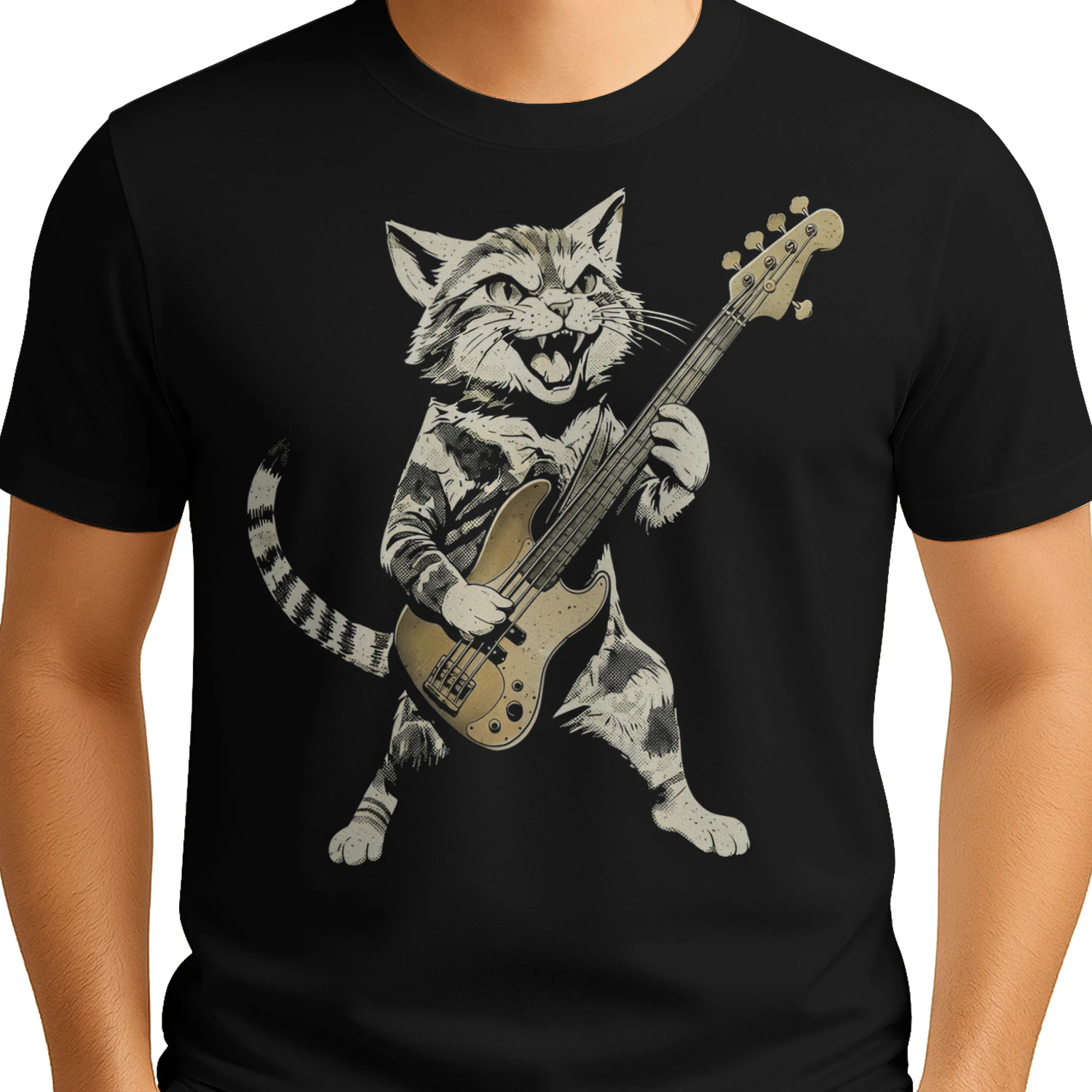 Bass Rockin_ Cat Print