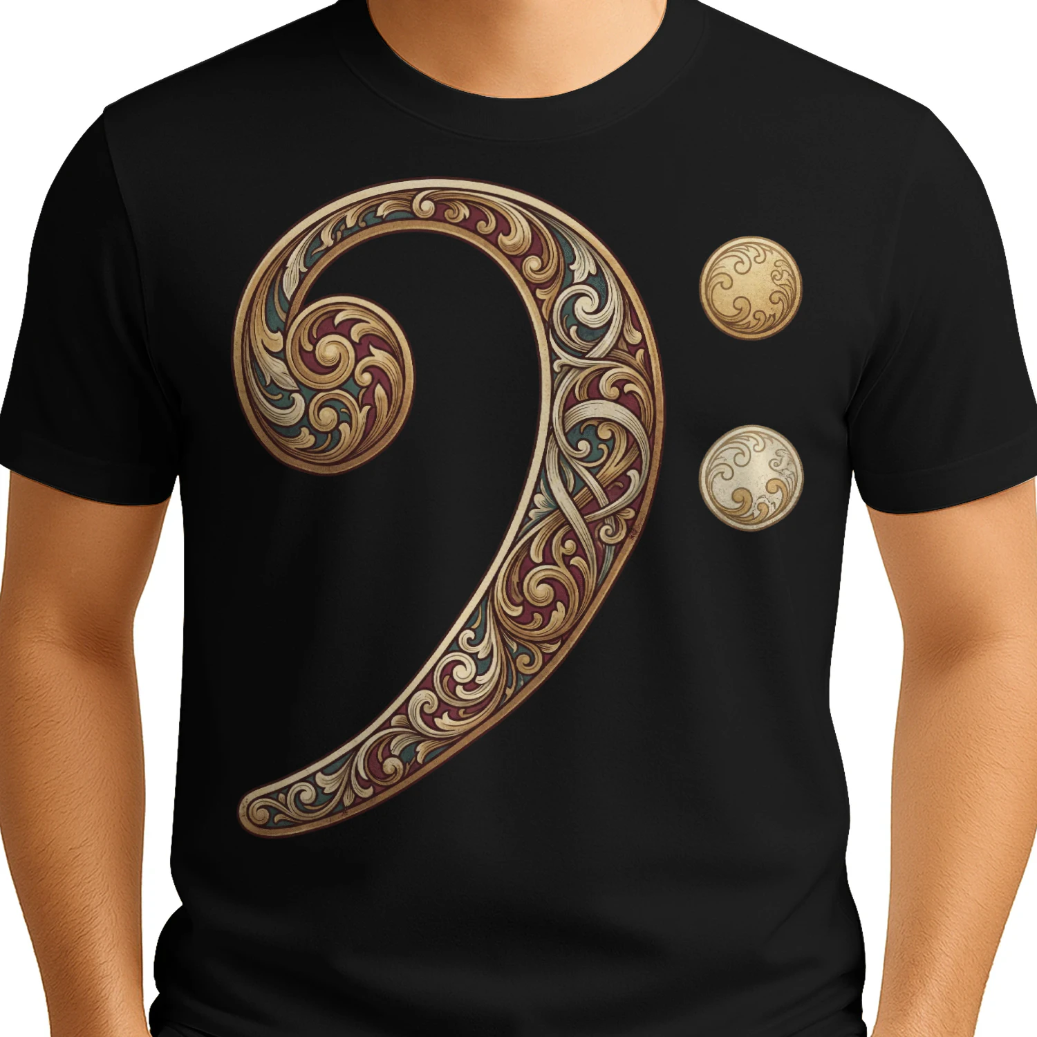 Bass Baroque Bass Clef Artistic Tee