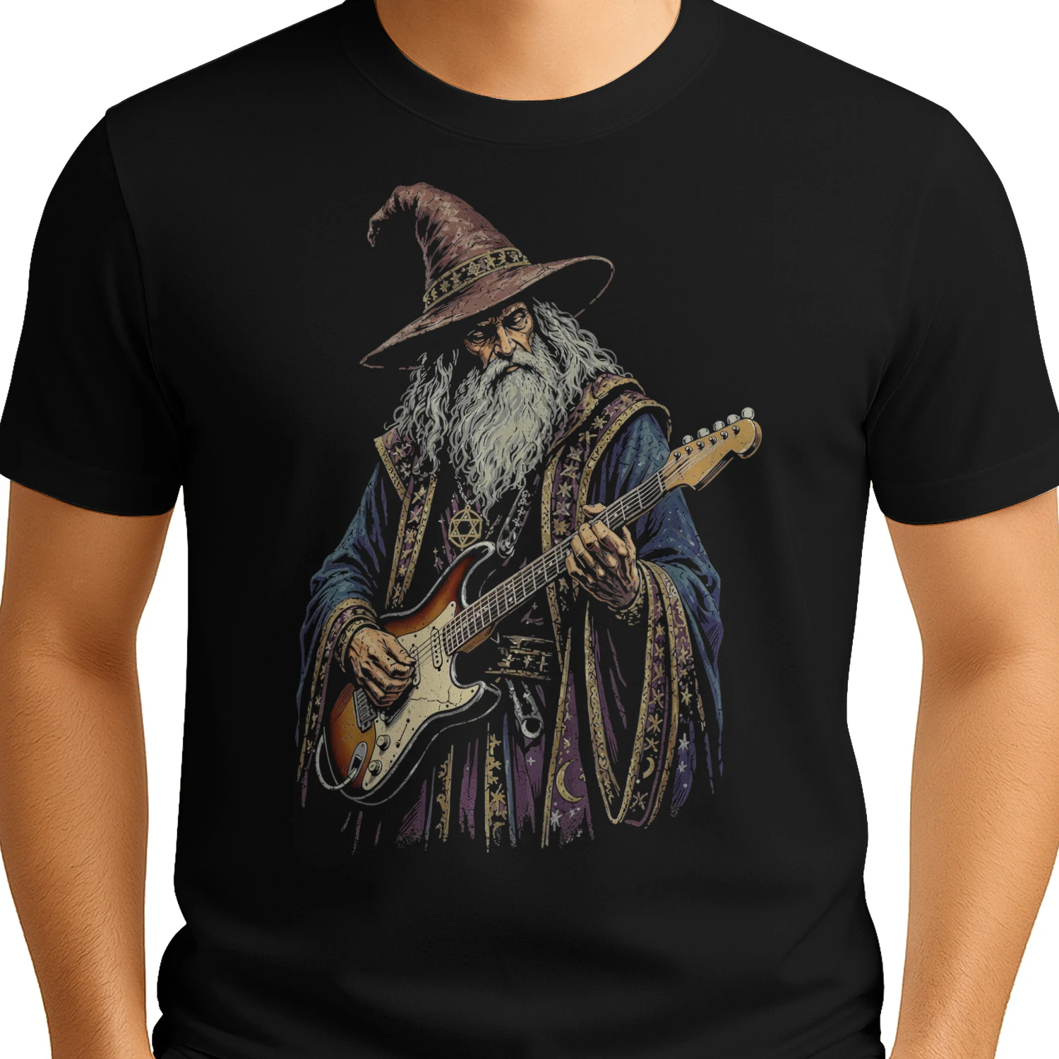 Halloween Guitar Magic Wizard Art