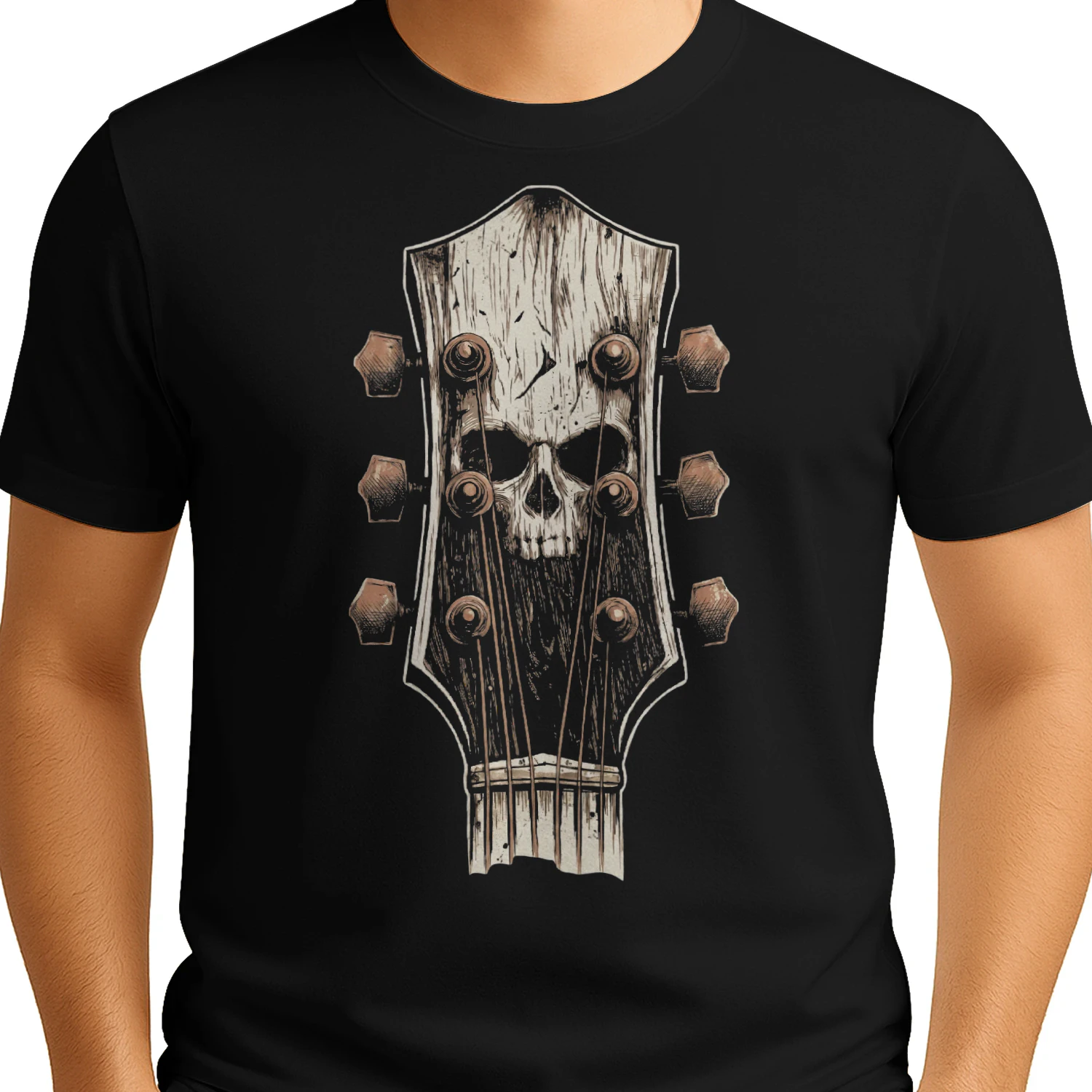 Halloween Guitar Heavy Metal Guitarist Skull Graphic