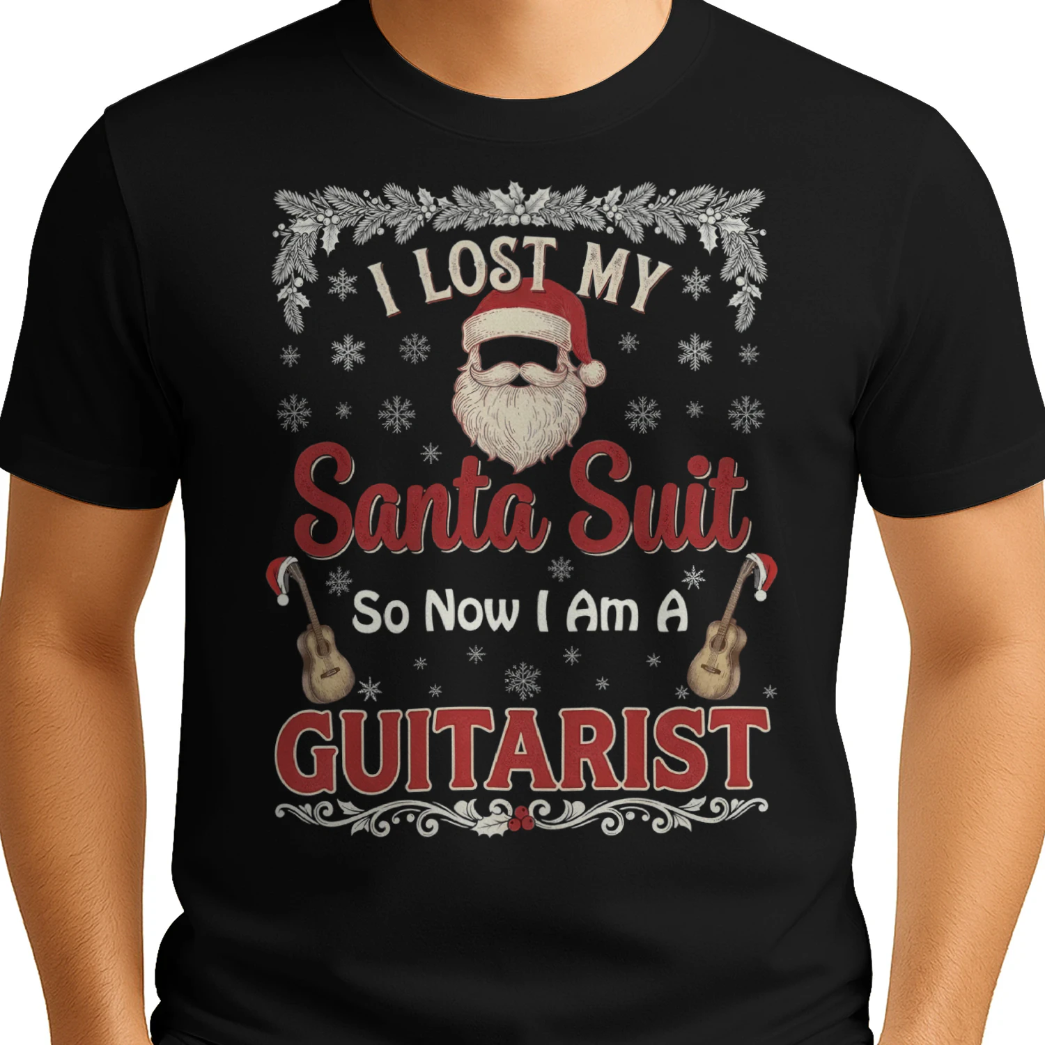 Christmas Guitar Lost Santa Suit