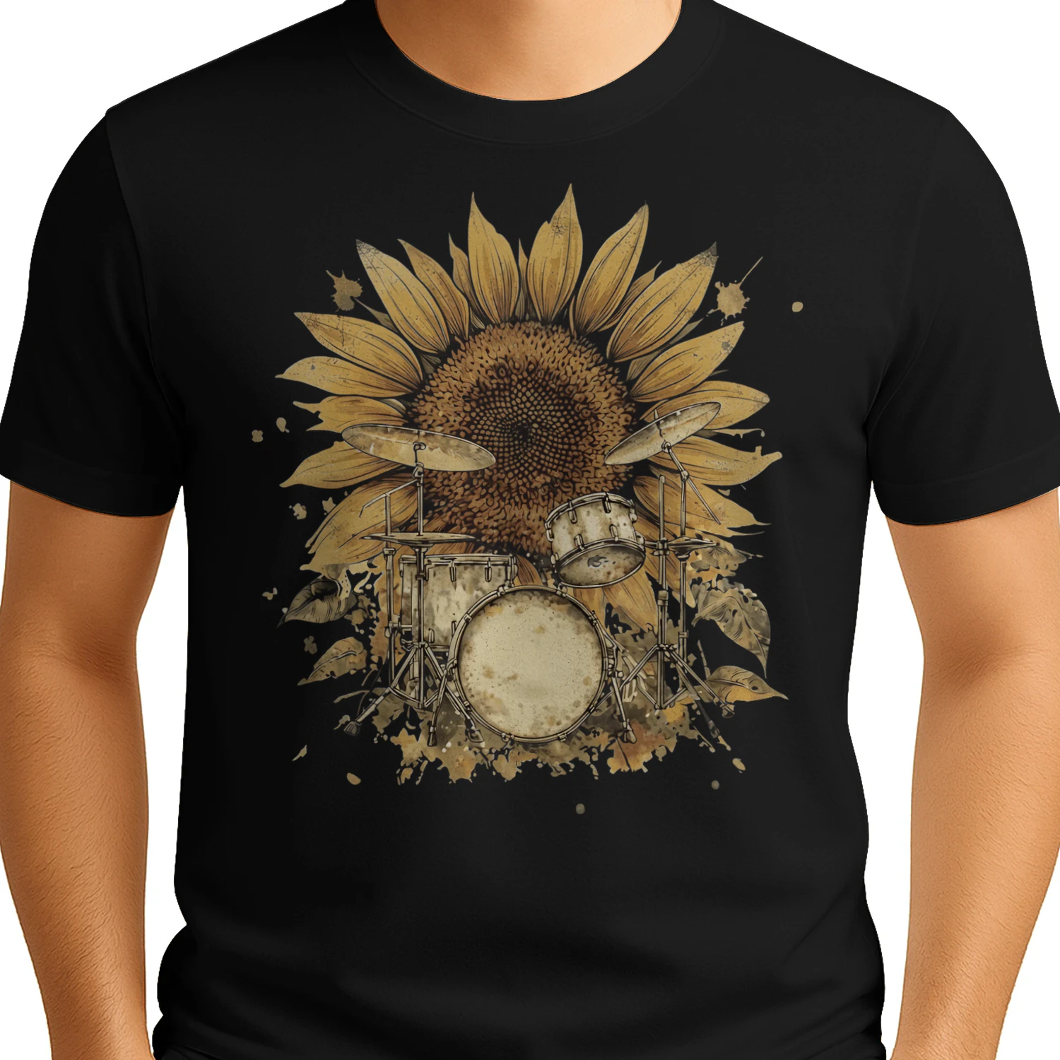 Drum Sunflower Vintage