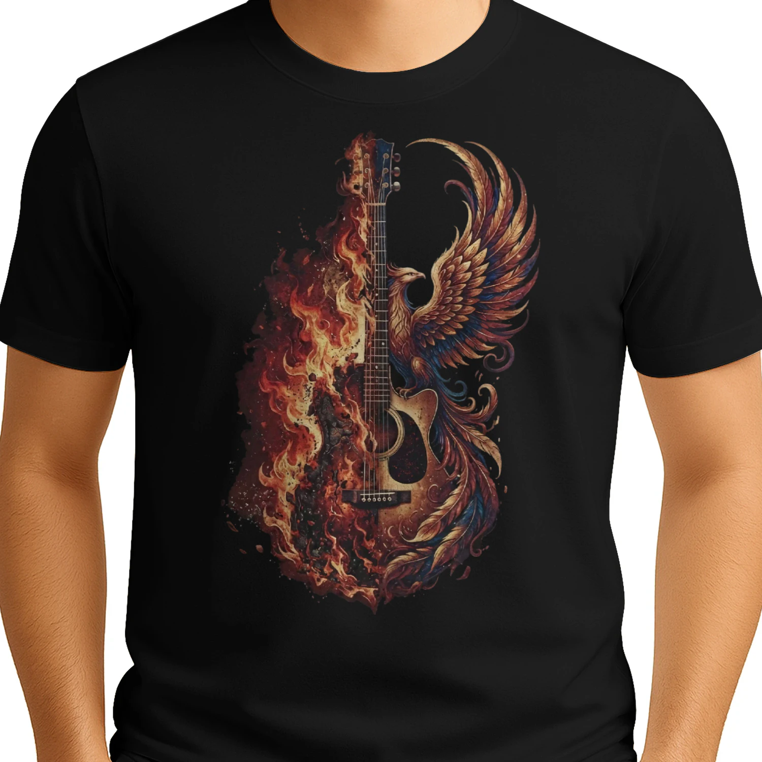Guitar Fire and Phoenix Guitar Art