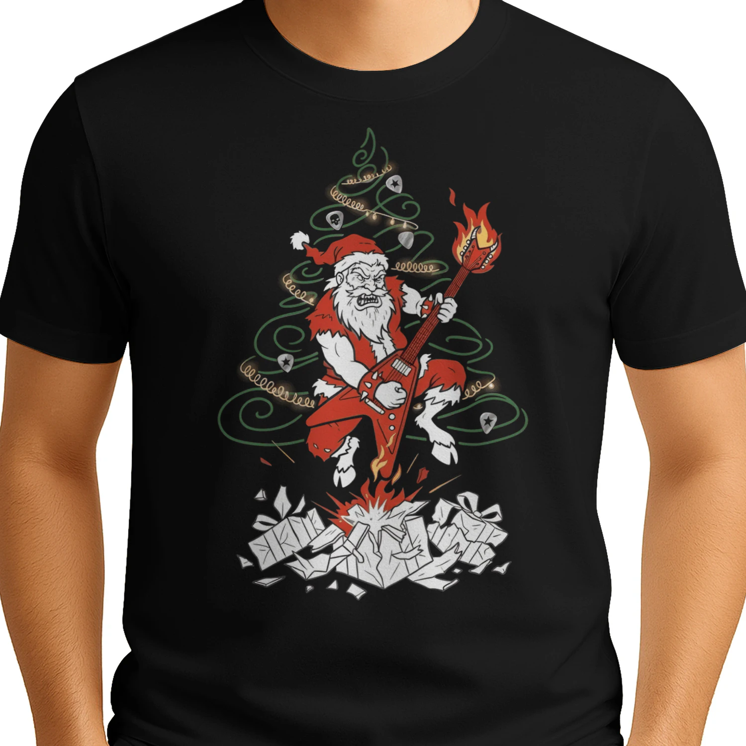 Christmas Guitar Rock Santa