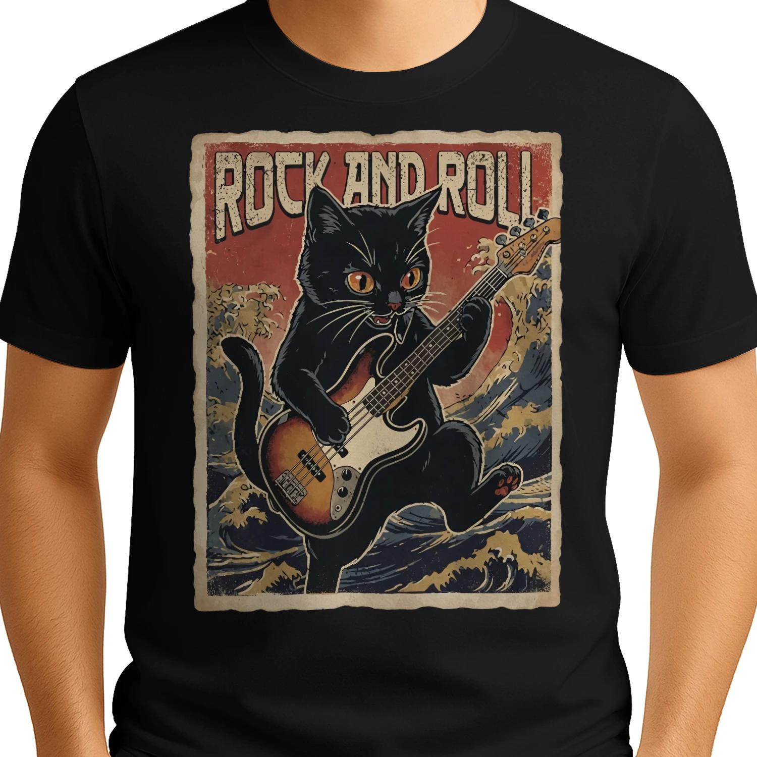 Bass Cat Rock And Roll
