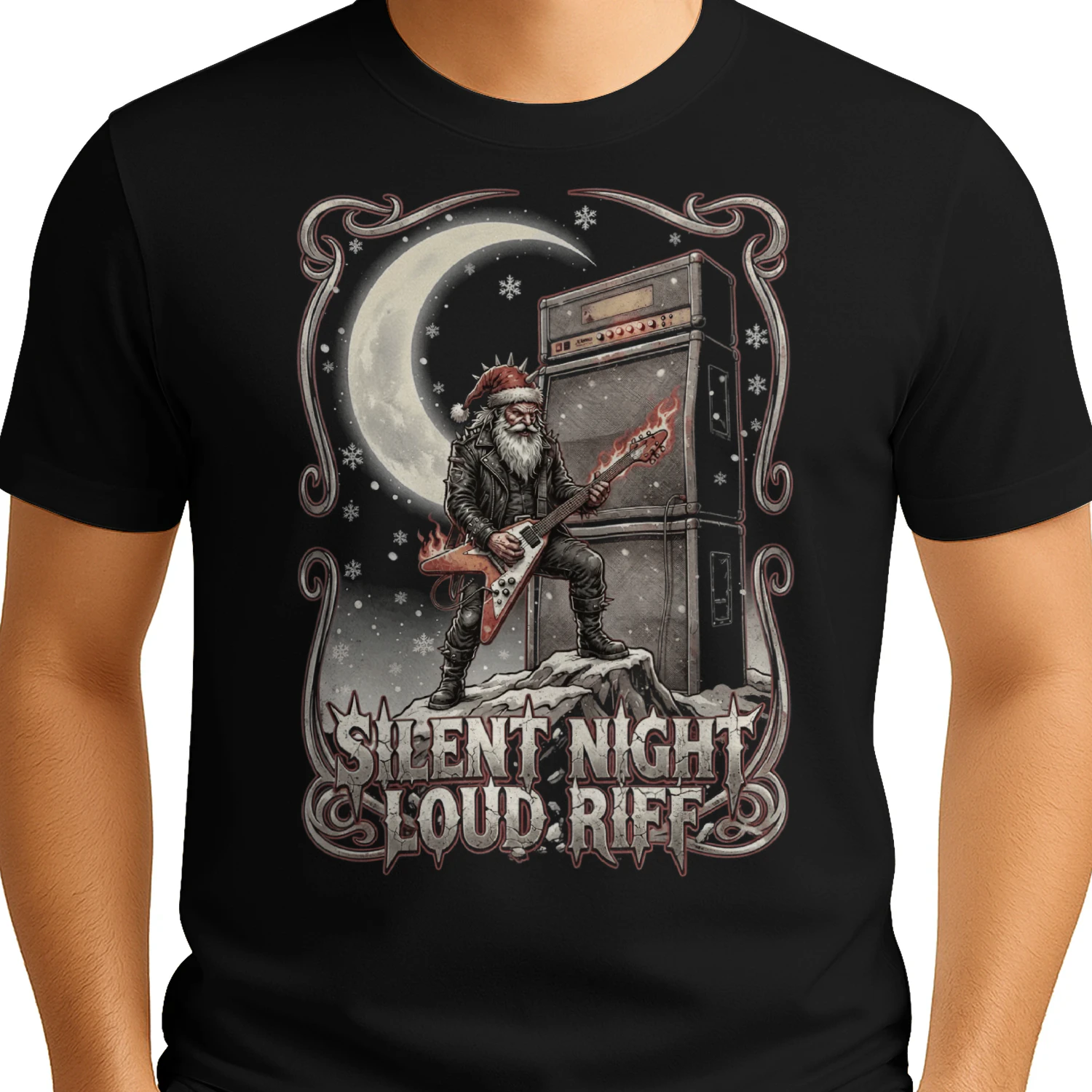 Christmas Guitar Metal Moon Riff