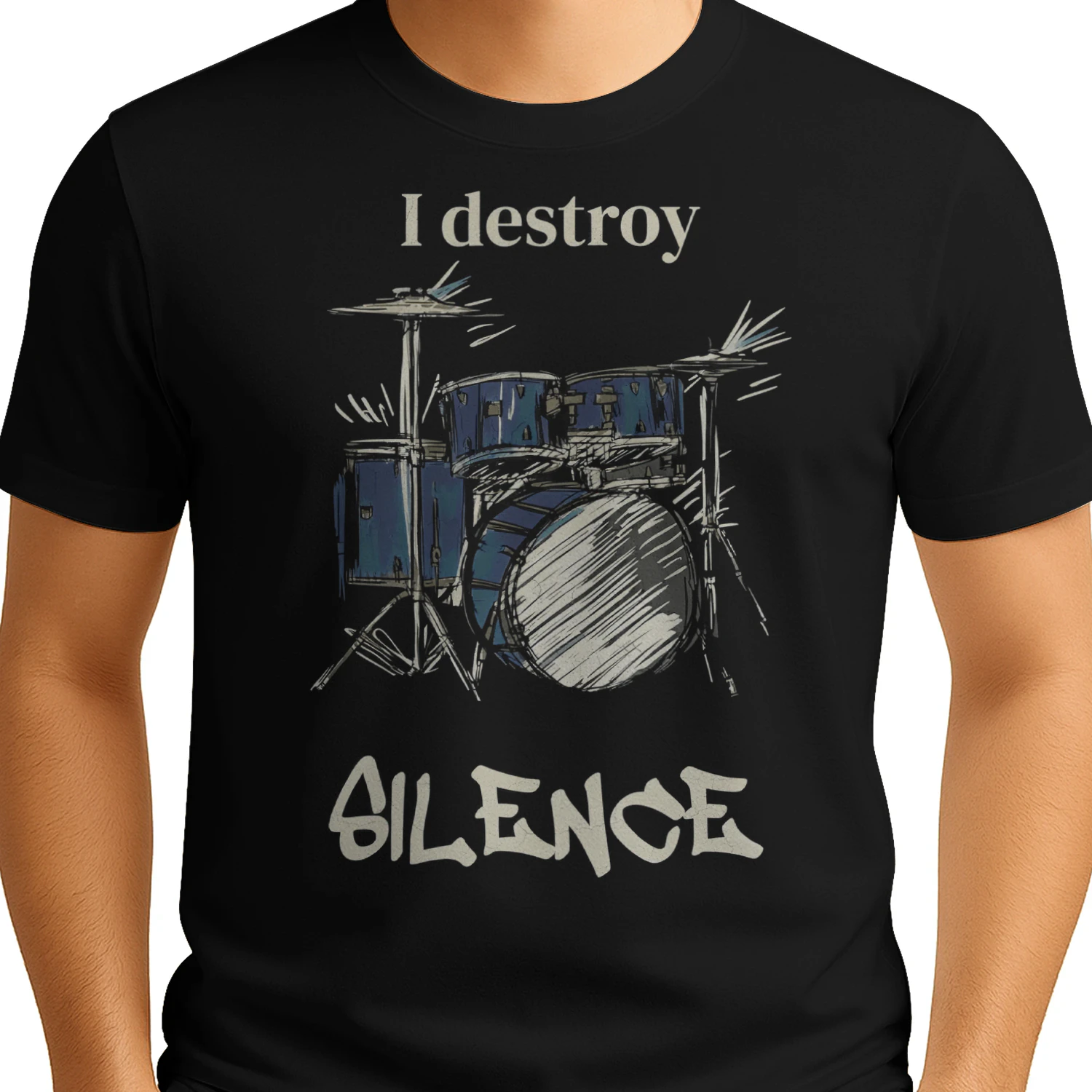 Drum kit destroys the silence