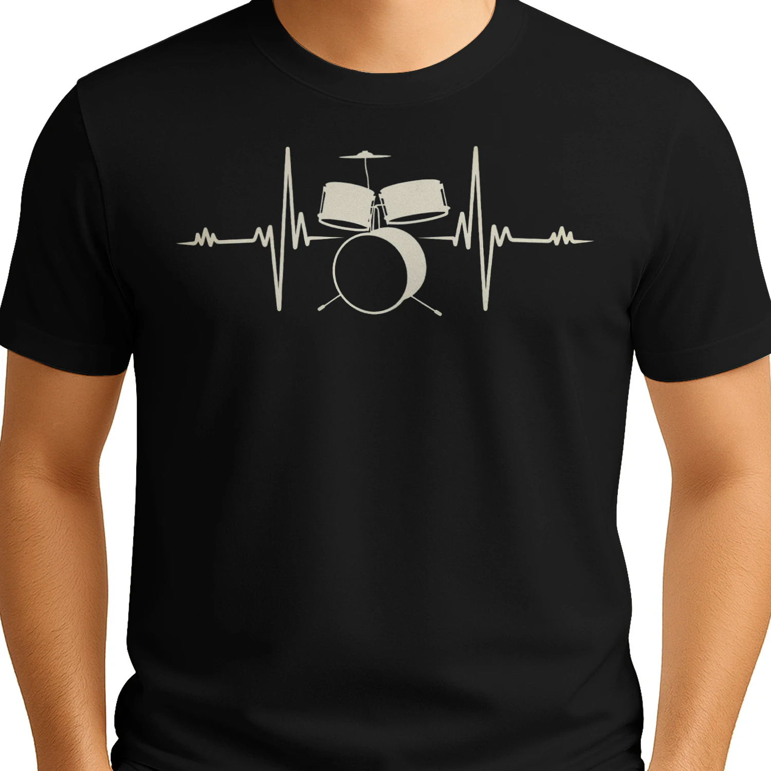 Drum Heartbeat Line Design