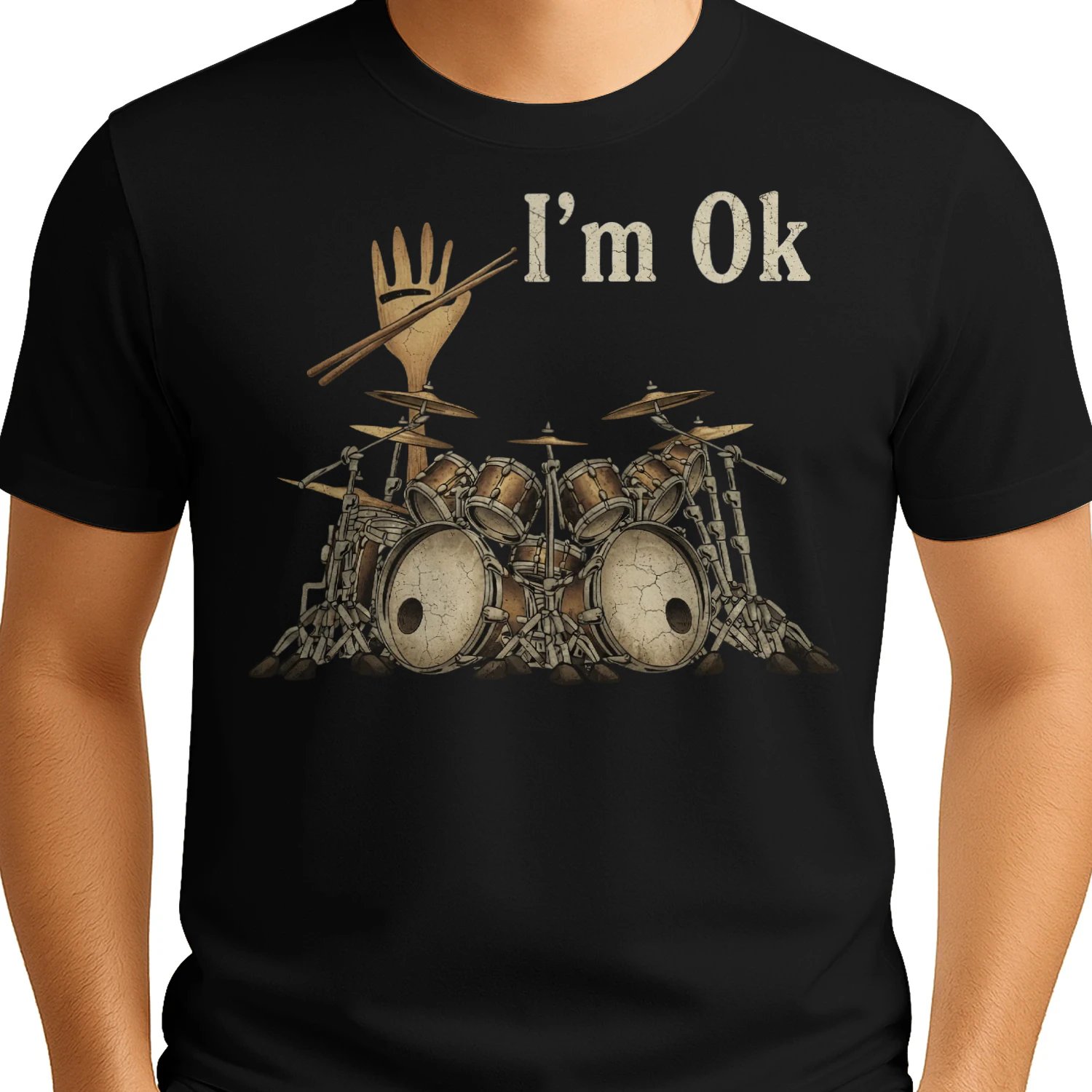 Drum I_m Ok Wooden Hand