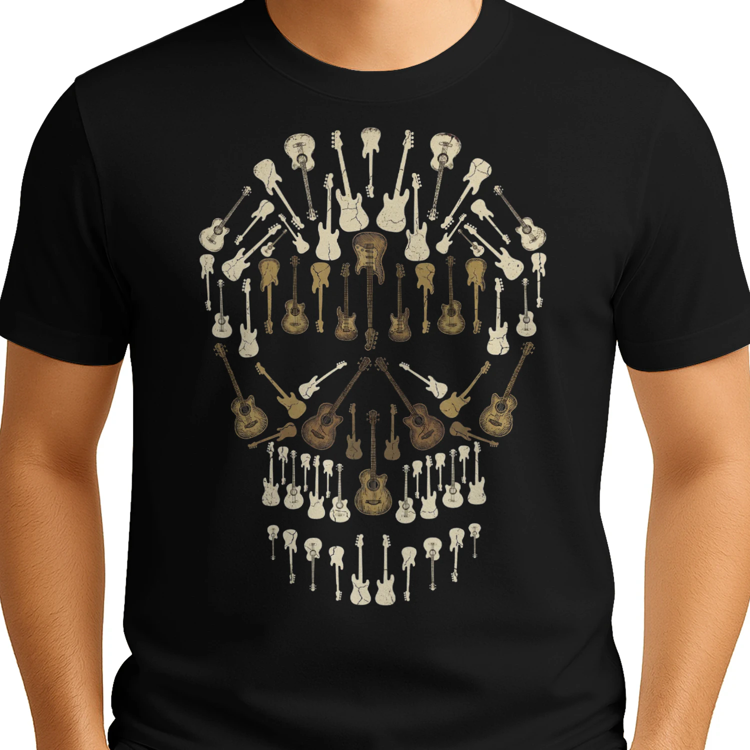 Halloween Bass Classic Bassist Skull Graphic