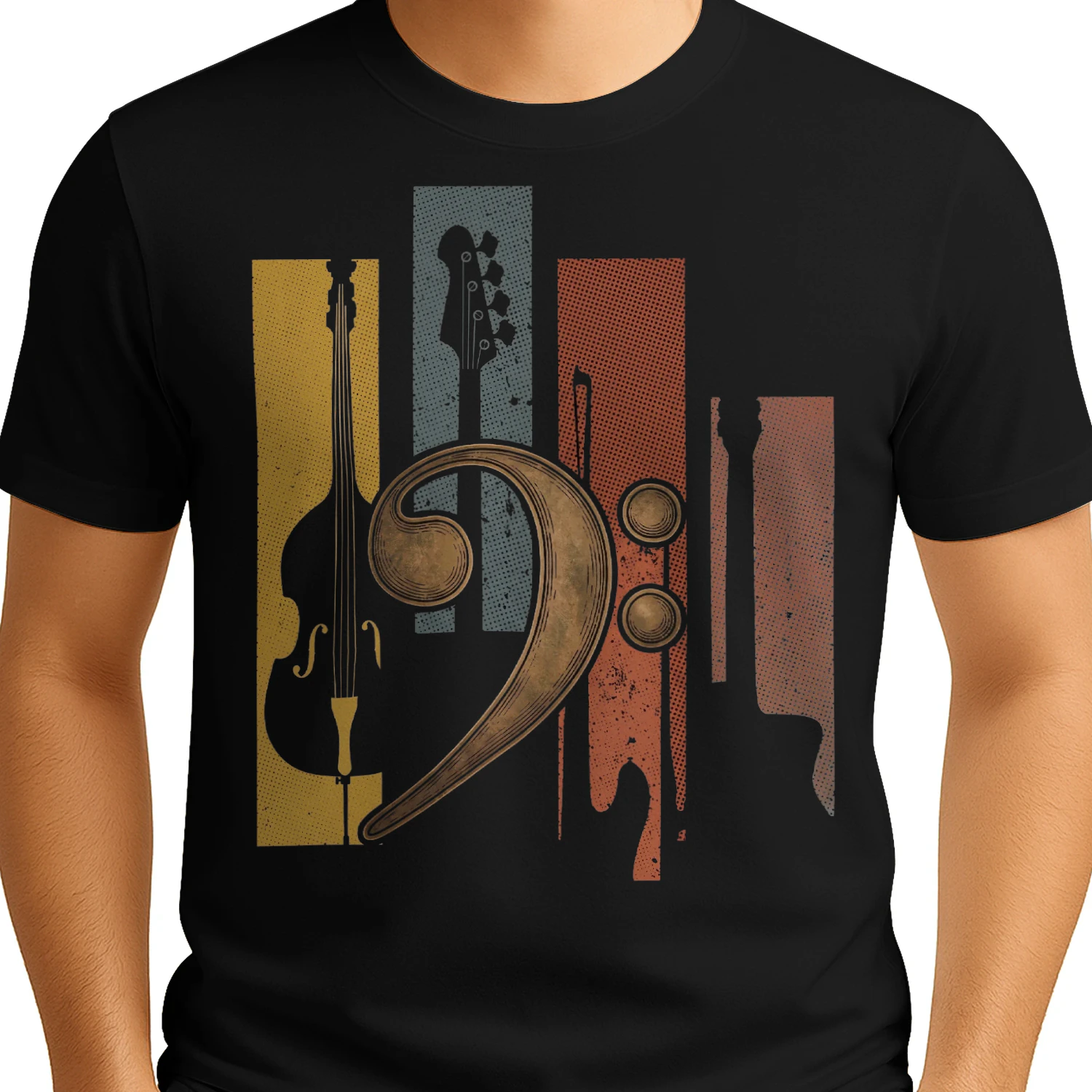 Bass Bass Clef Instruments Retro