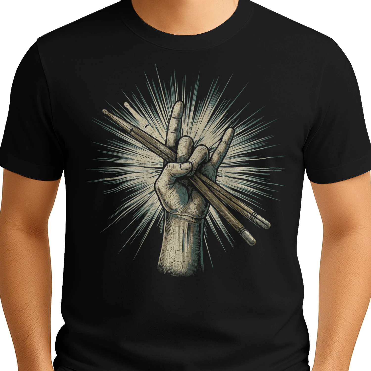 Drum Metal Hand Starburst