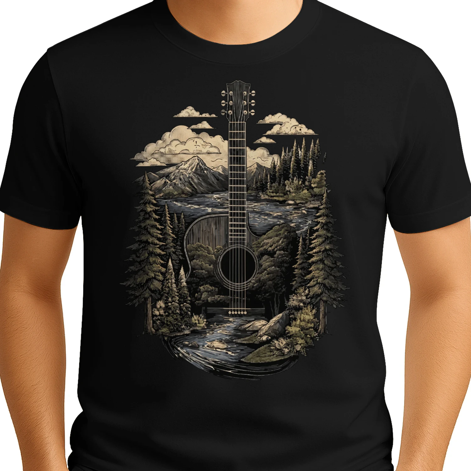 Guitar Acoustic Guitar Nature Landscape