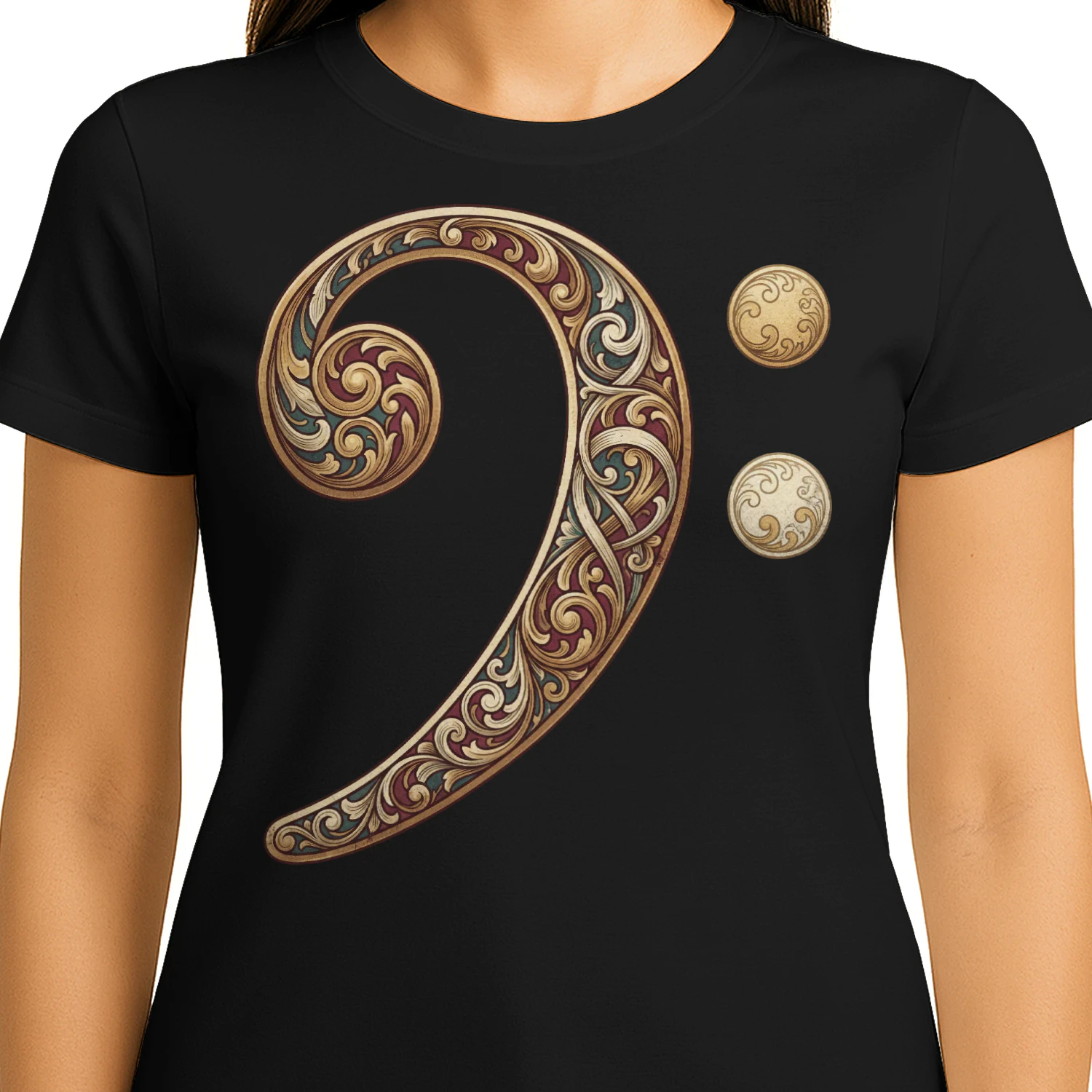 Bass Baroque Bass Clef Artistic Tee