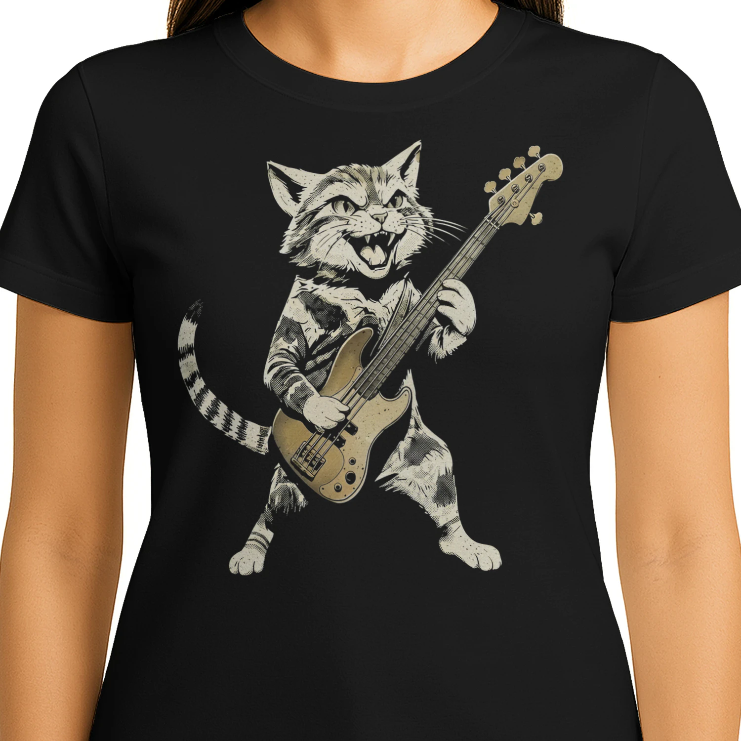 Bass Rockin_ Cat Print