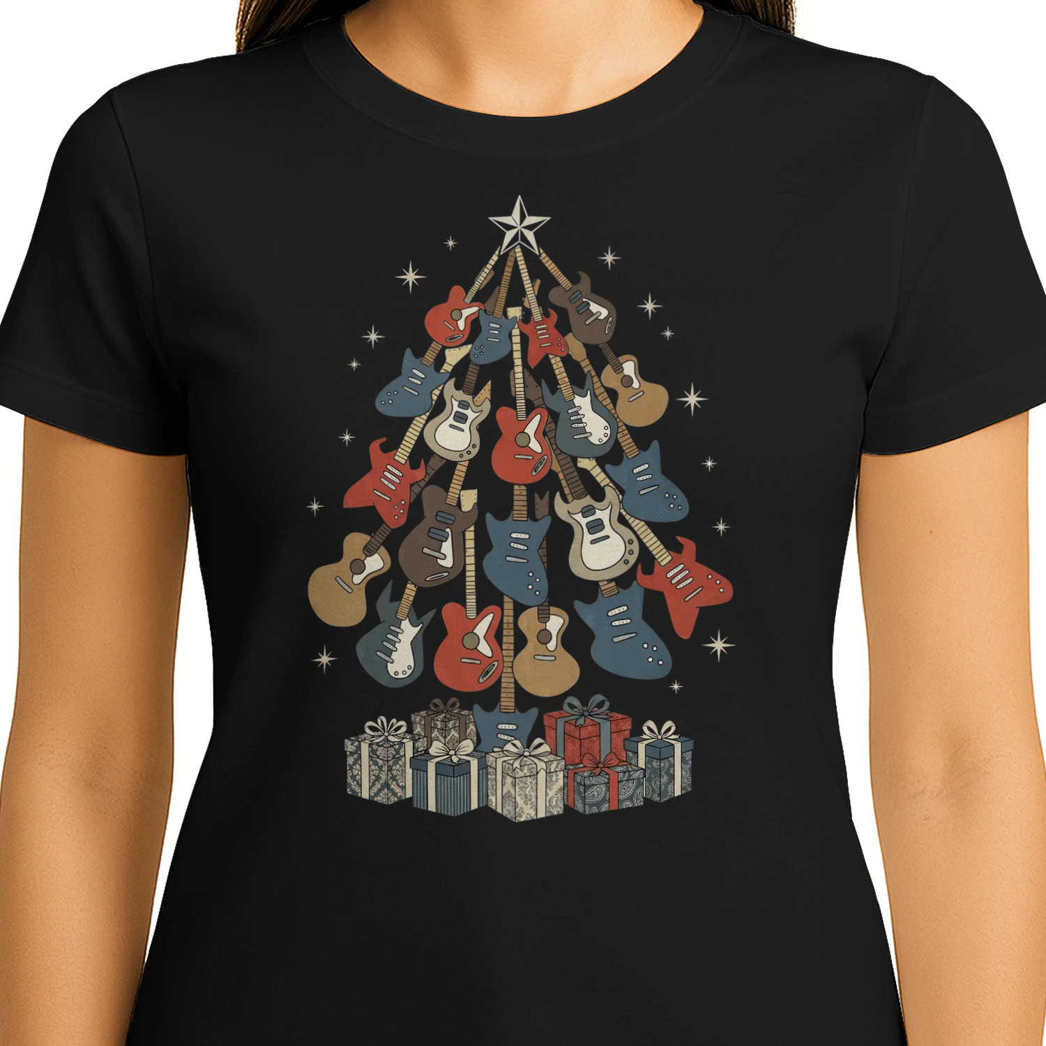 Christmas Guitar Retro Gifts