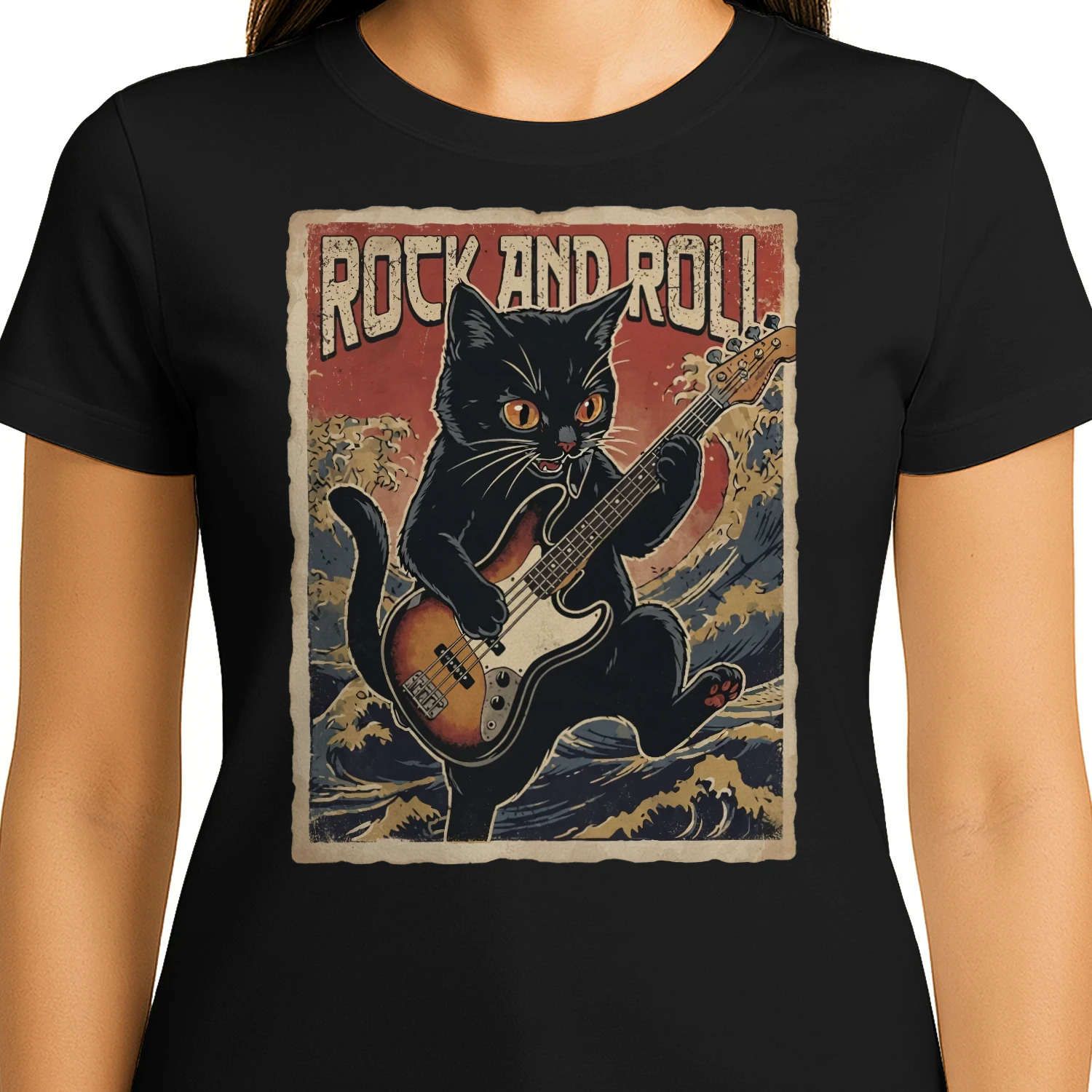 Bass Cat Rock And Roll