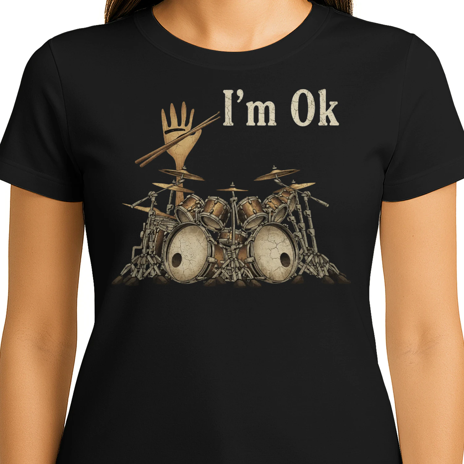 Drum I_m Ok Wooden Hand