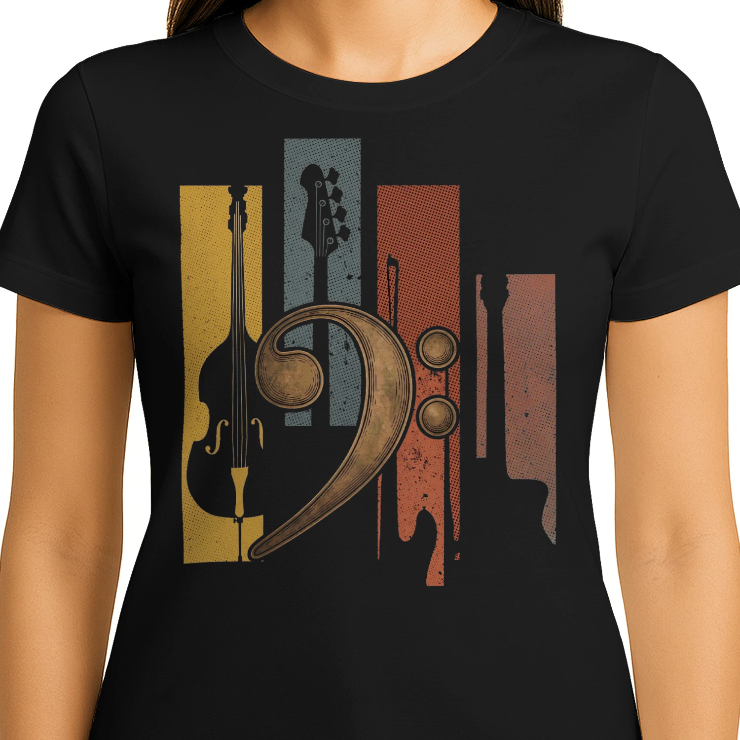 Bass Bass Clef Instruments Retro