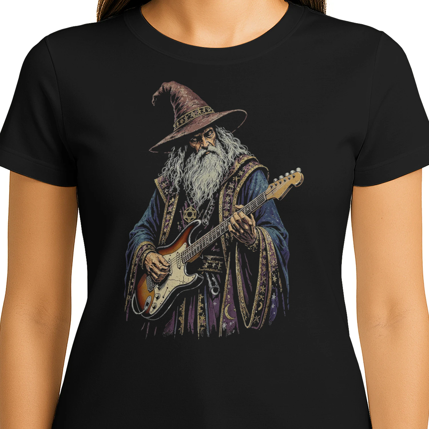 Halloween Guitar Magic Wizard Art