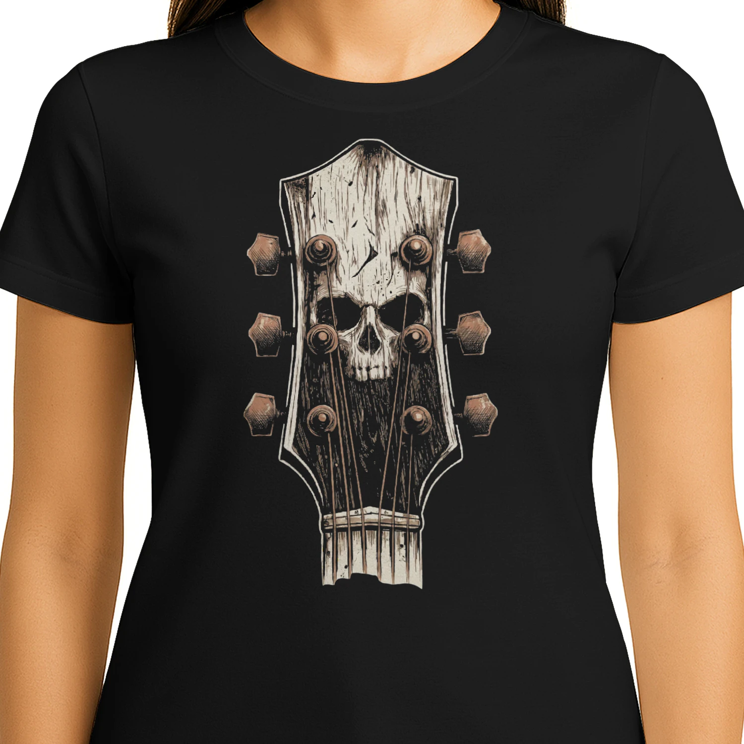 Halloween Guitar Heavy Metal Guitarist Skull Graphic
