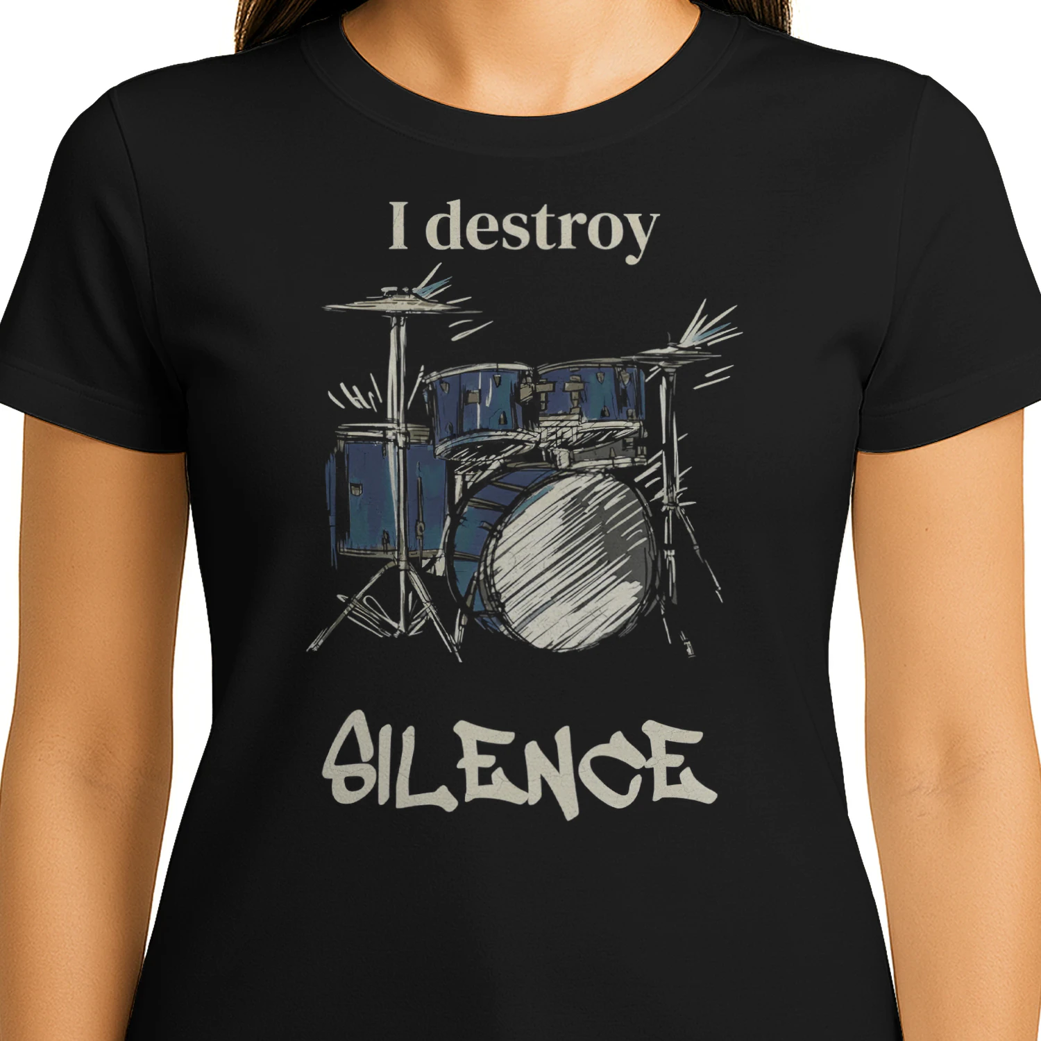 Drum kit destroys the silence