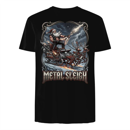 Christmas Guitar Metal Sleigh Lightning