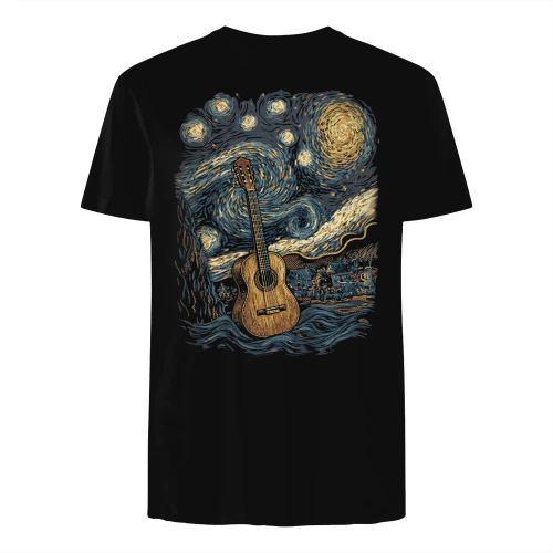 Christmas Acoustic Guitar Starry Night Van Gogh