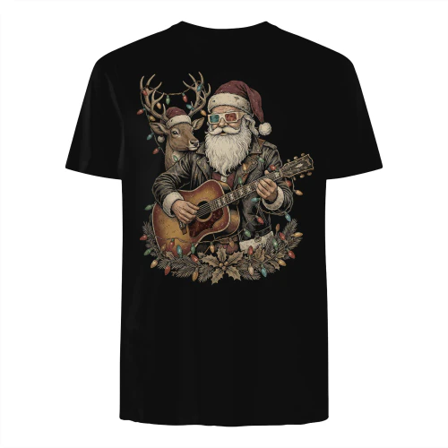 Christmas Guitar Acoustic Reindeer