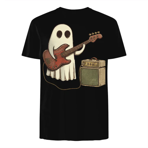 Halloween Bass Cute Ghost Bassist Graphic