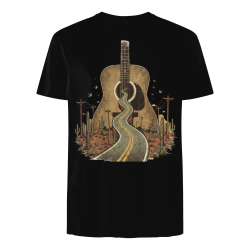 Guitar Desert Highway Acoustic Guitar Art