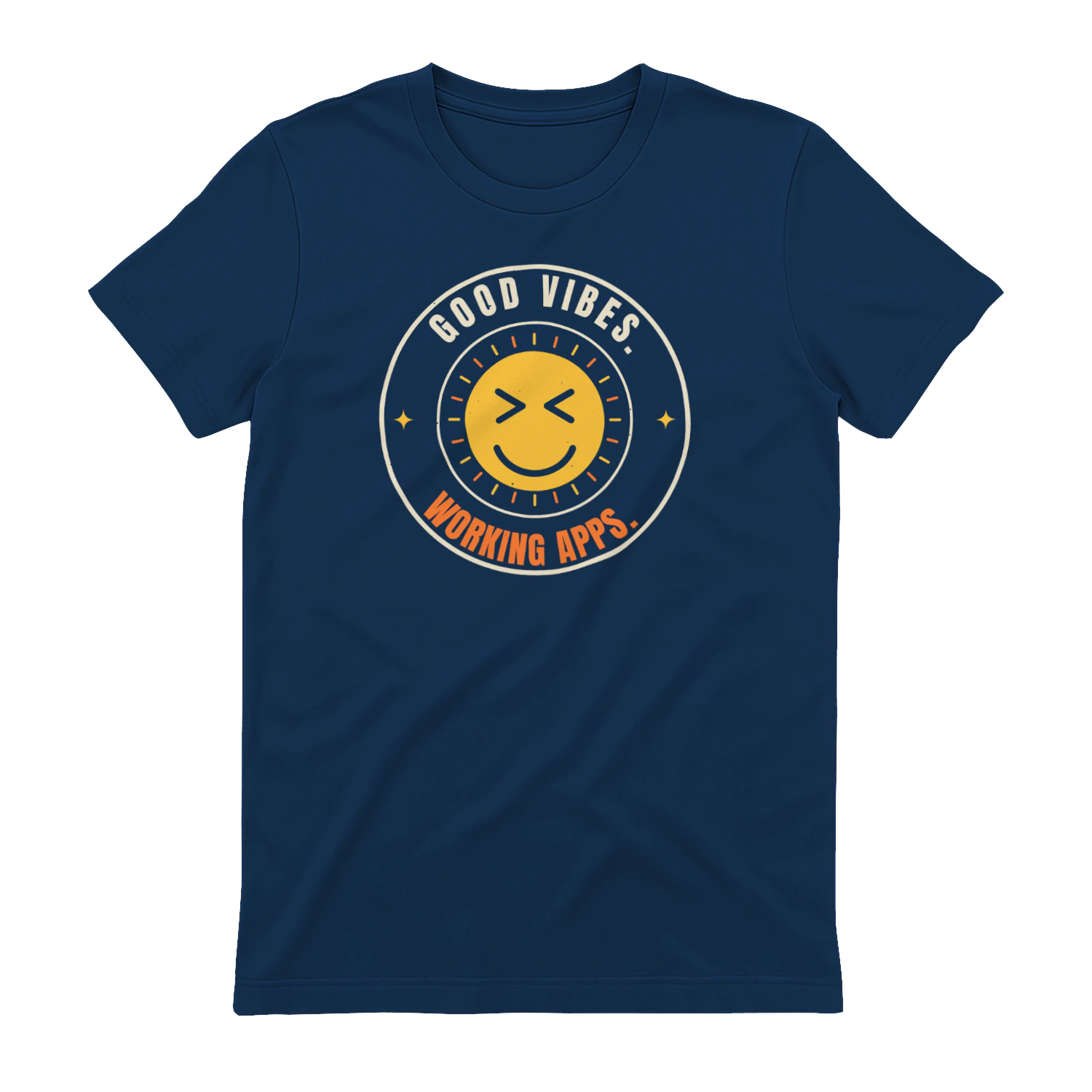 Good Vibes - Working Apps - Smiley Badge