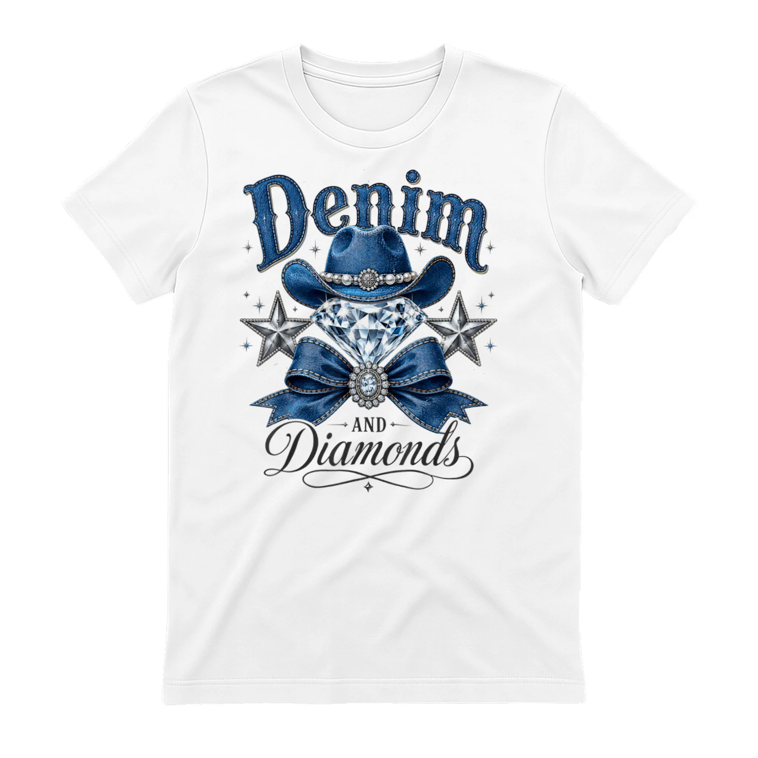 Denim and Diamonds Bow Western Cowgirl 