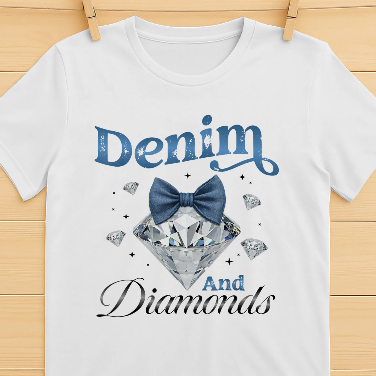 Denim and Diamonds Bow Western Cowgirl 