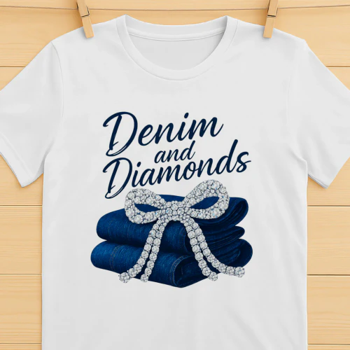 Denim and Diamonds Rhinestone Bow Western 