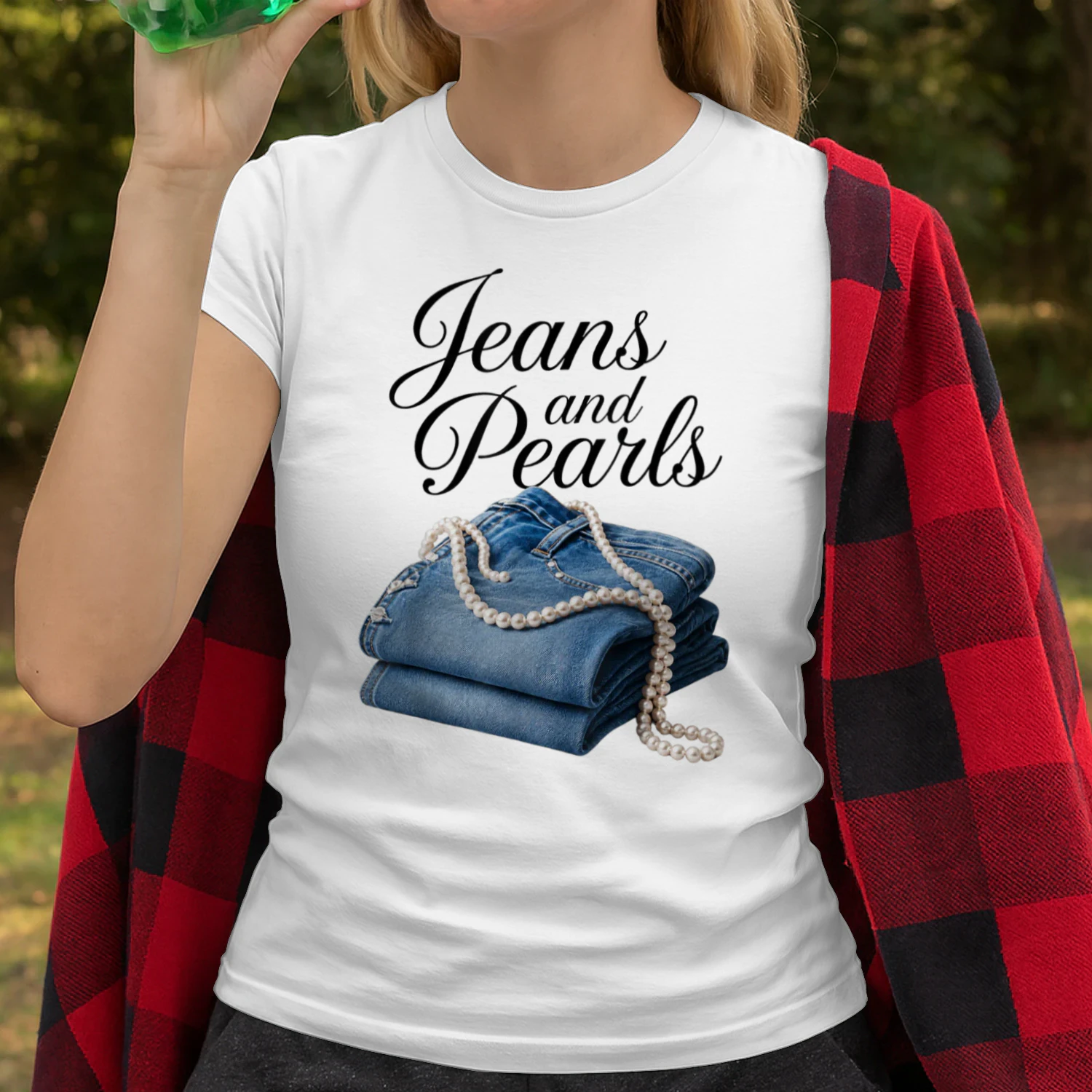 Jeans and Pearls Western Cowgirl 