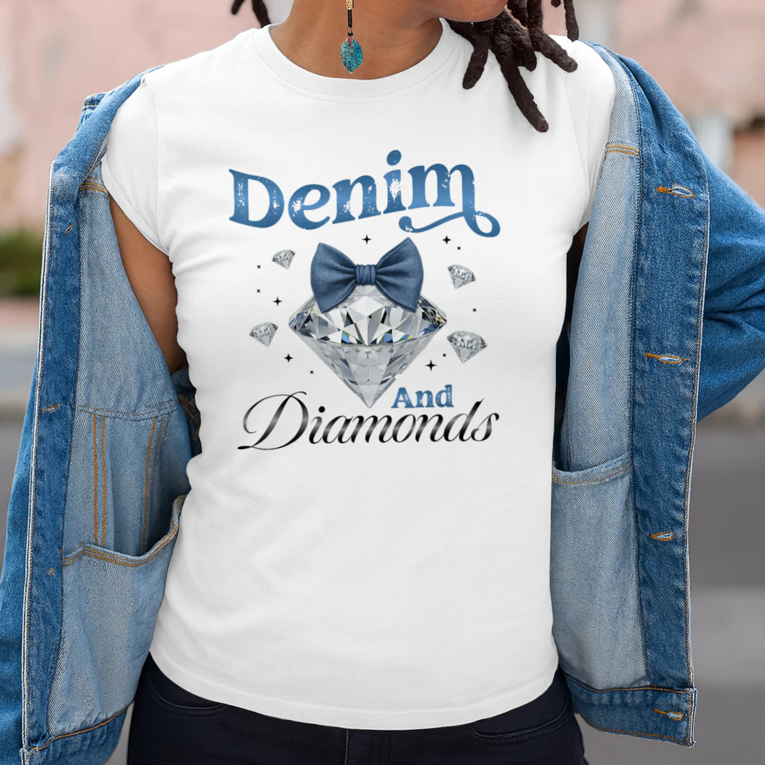 Denim and Diamonds Bow Western Cowgirl 