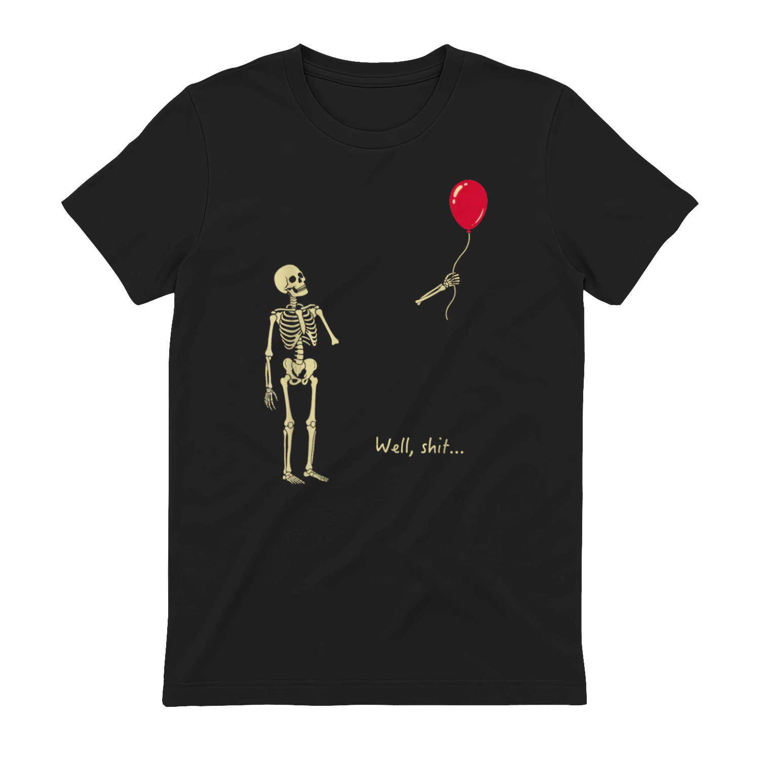 Well Shit Skeleton Balloon Funny Halloween 