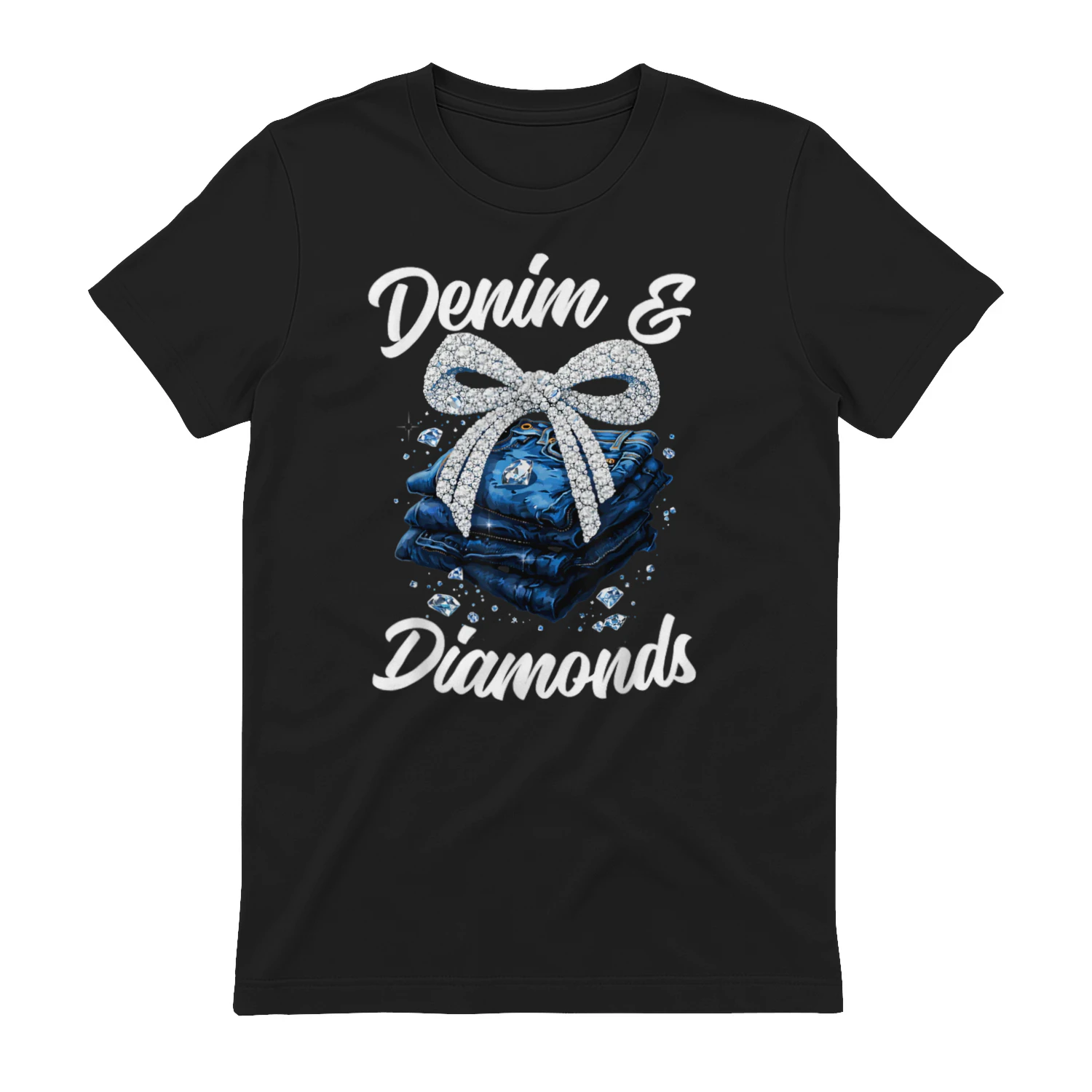 Denim and Diamonds Sparkle Bow Western 