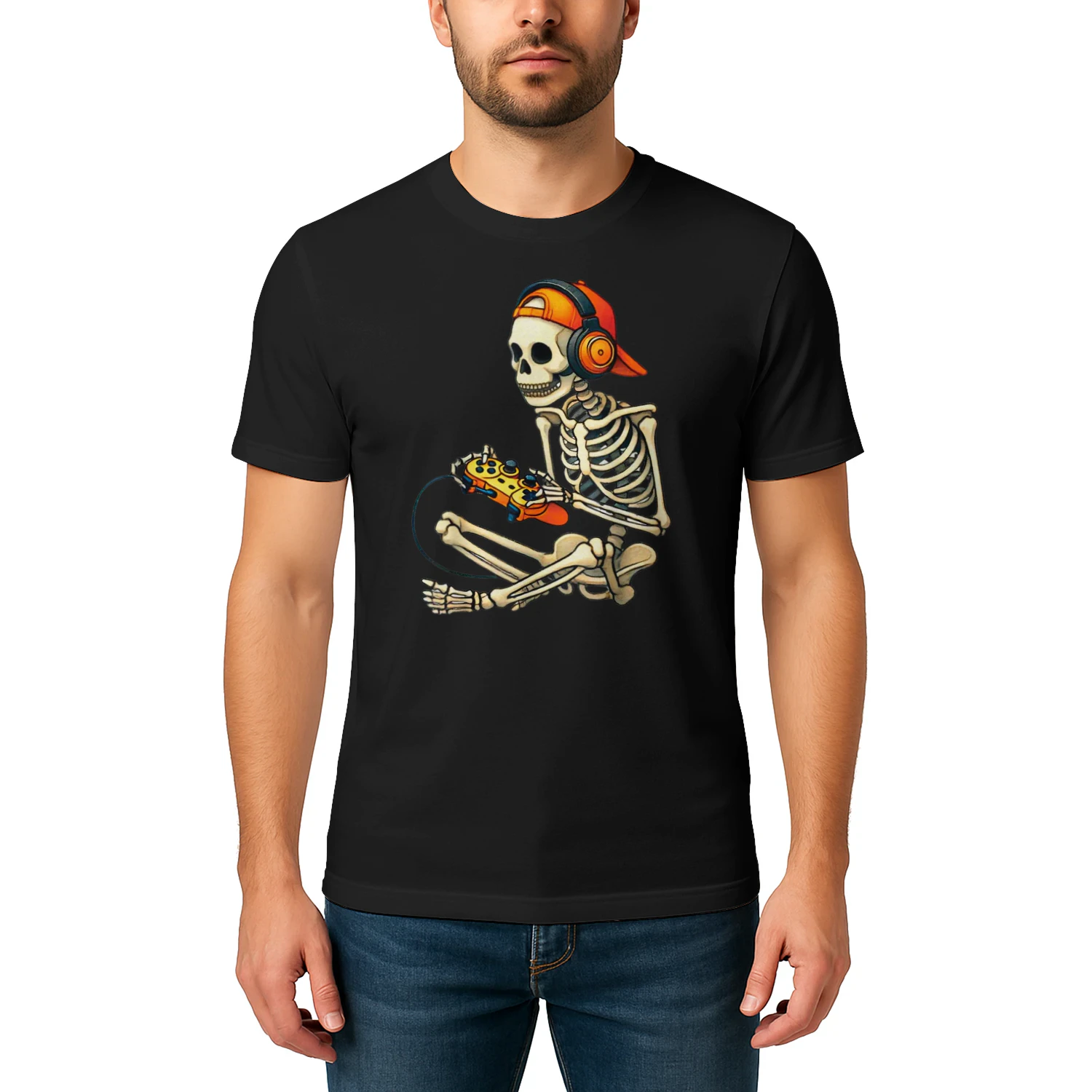 Gamer Skeleton Halloween Video Game 