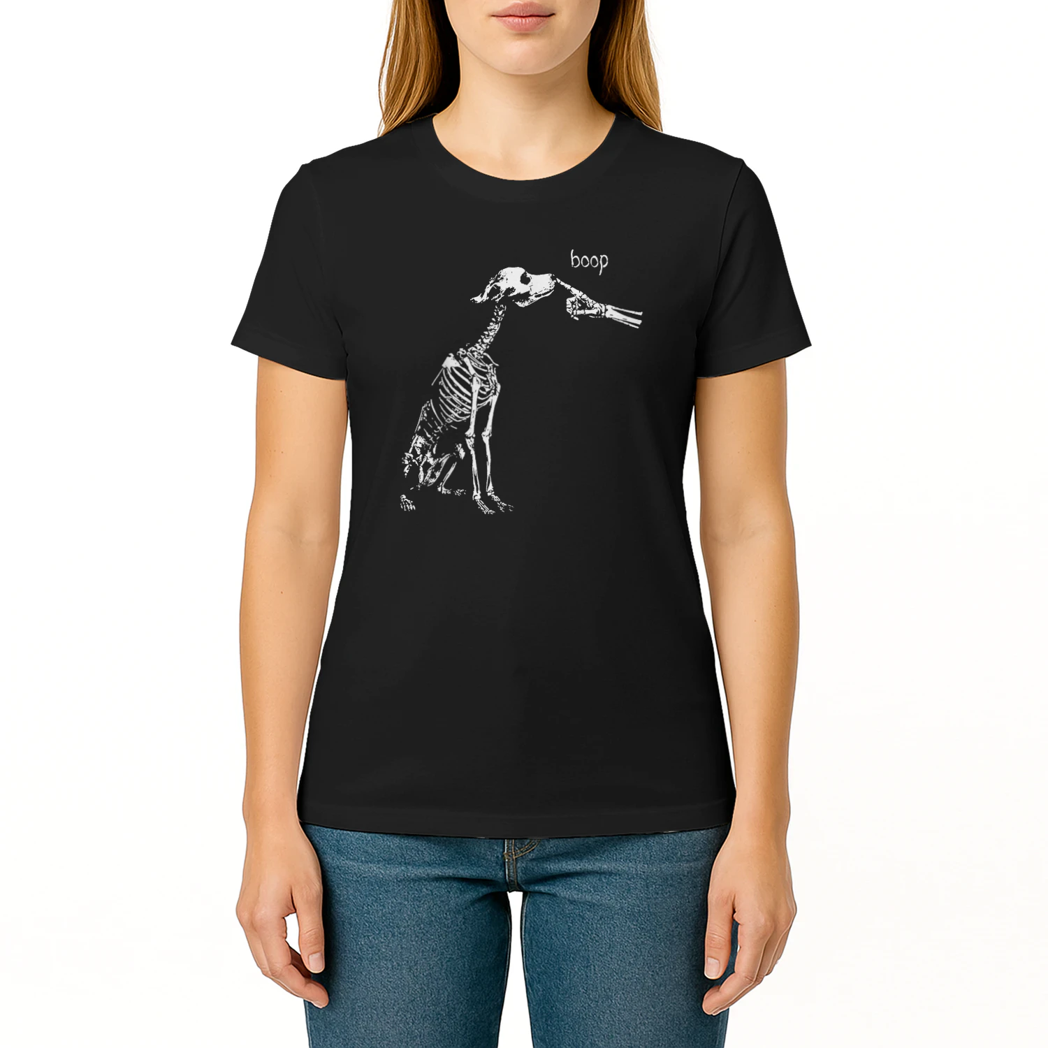 Boop Skeleton Dog Funny Halloween 