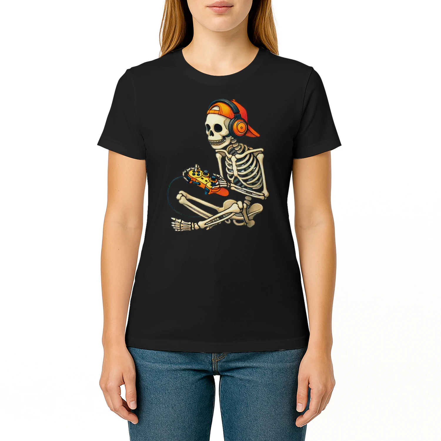 Gamer Skeleton Halloween Video Game 