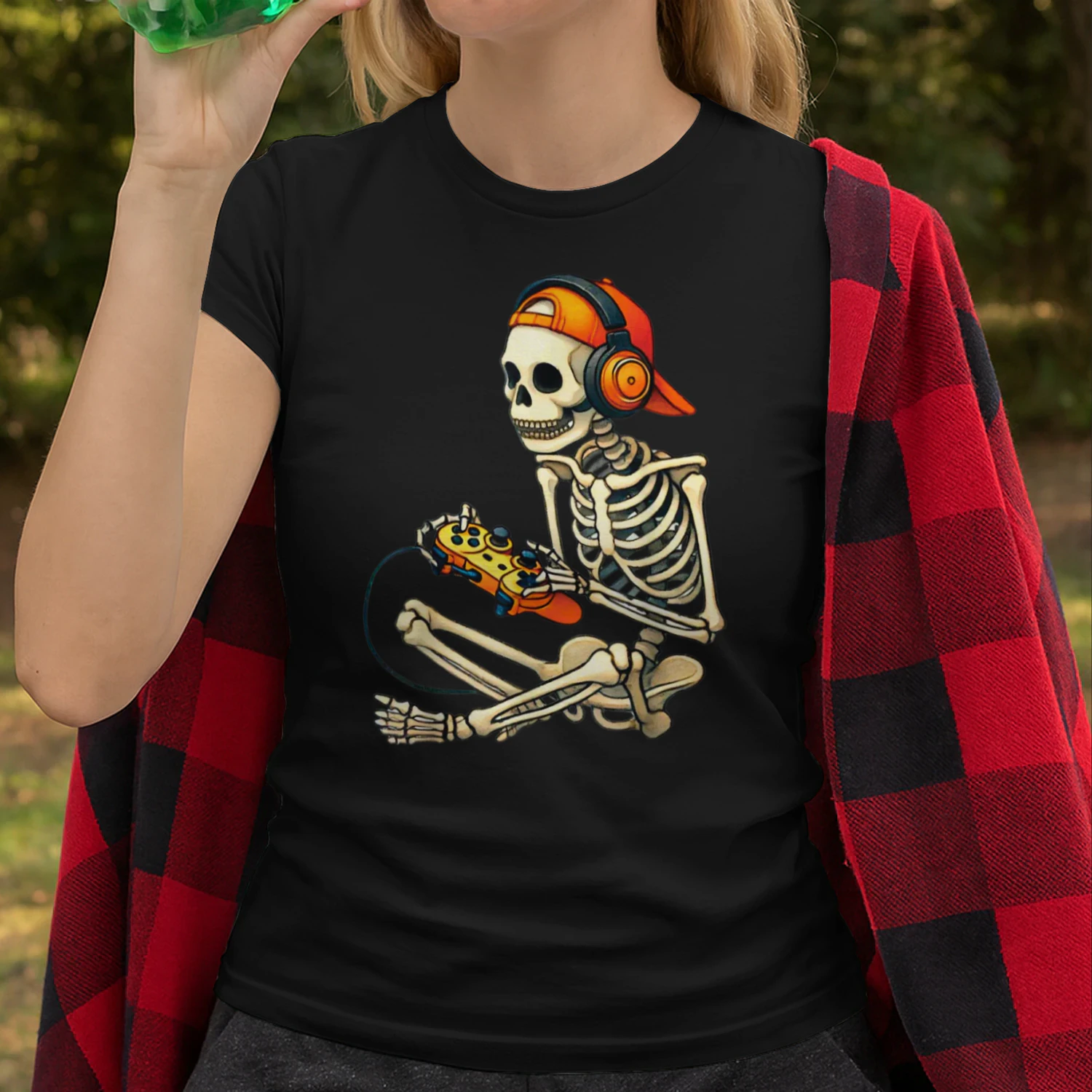 Gamer Skeleton Halloween Video Game 