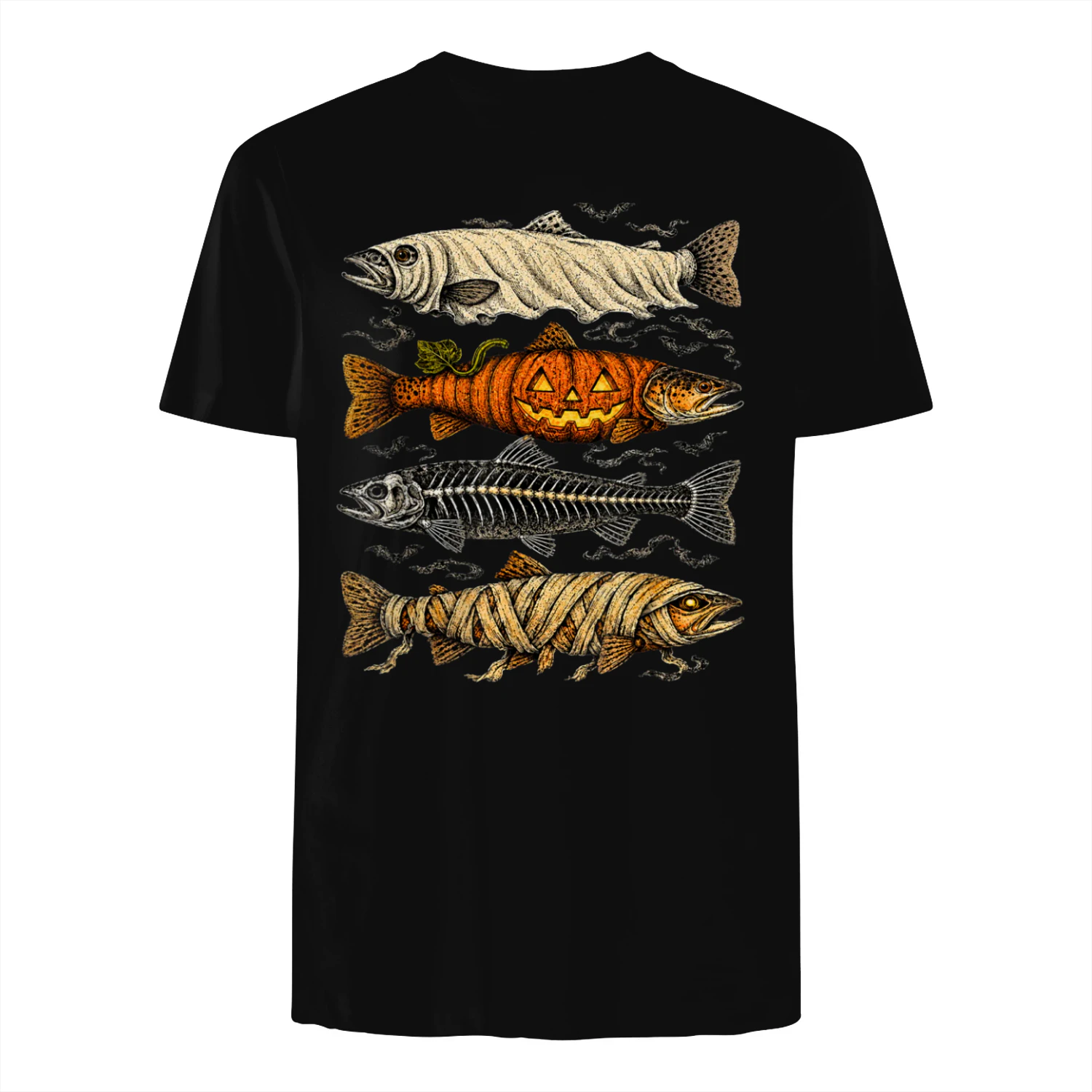 Halloween Fishing Pumpkin Skeleton Fish 