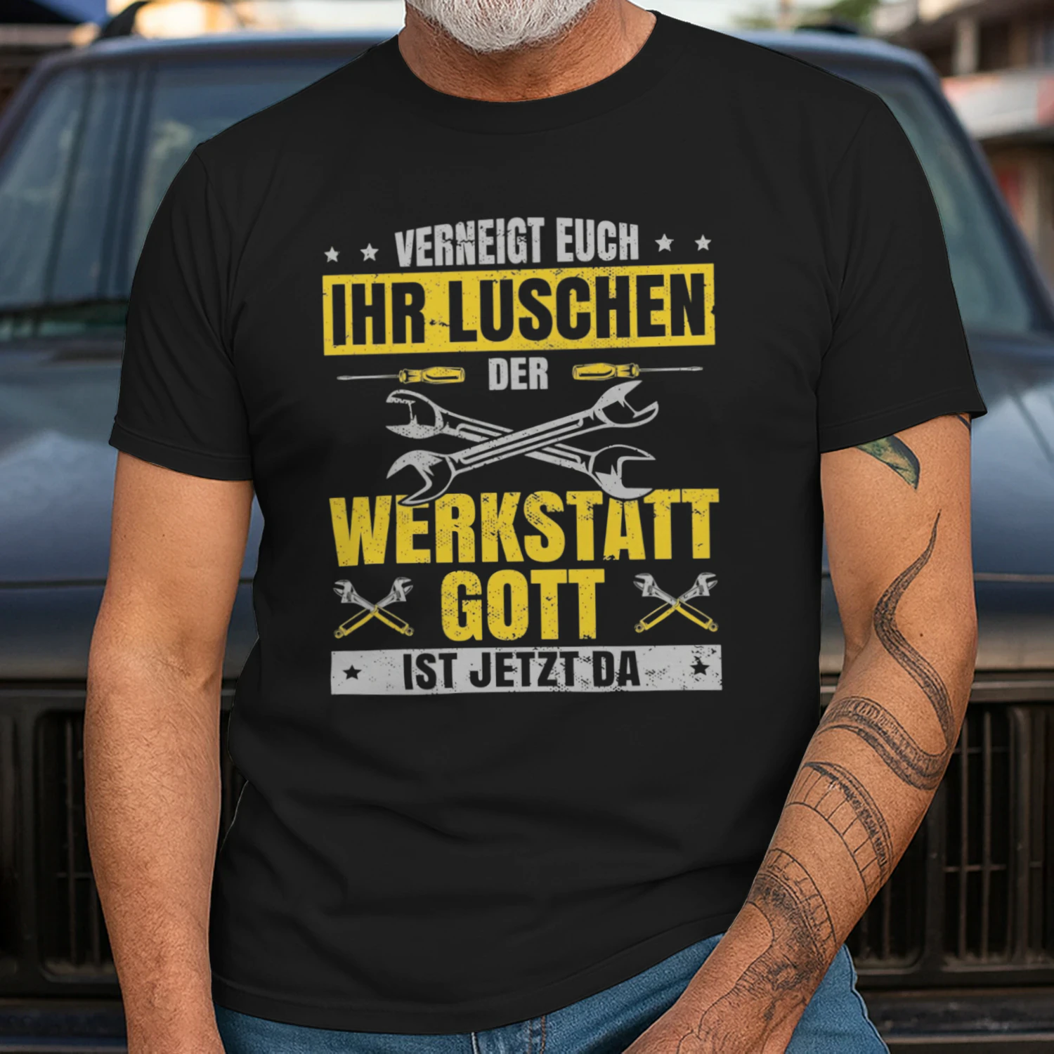 Verneigt euch ihr Luschen Der Werkstatt Gott ist jetzt da