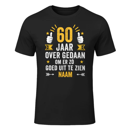 60 Jaar T-shirt met Eigen Naam