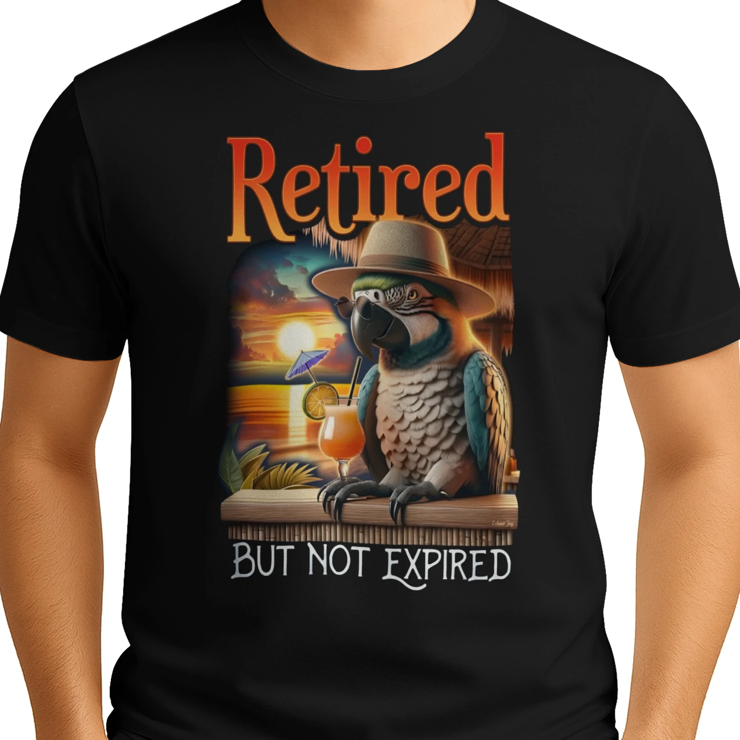Funny Parrot Retired But Not Expired 