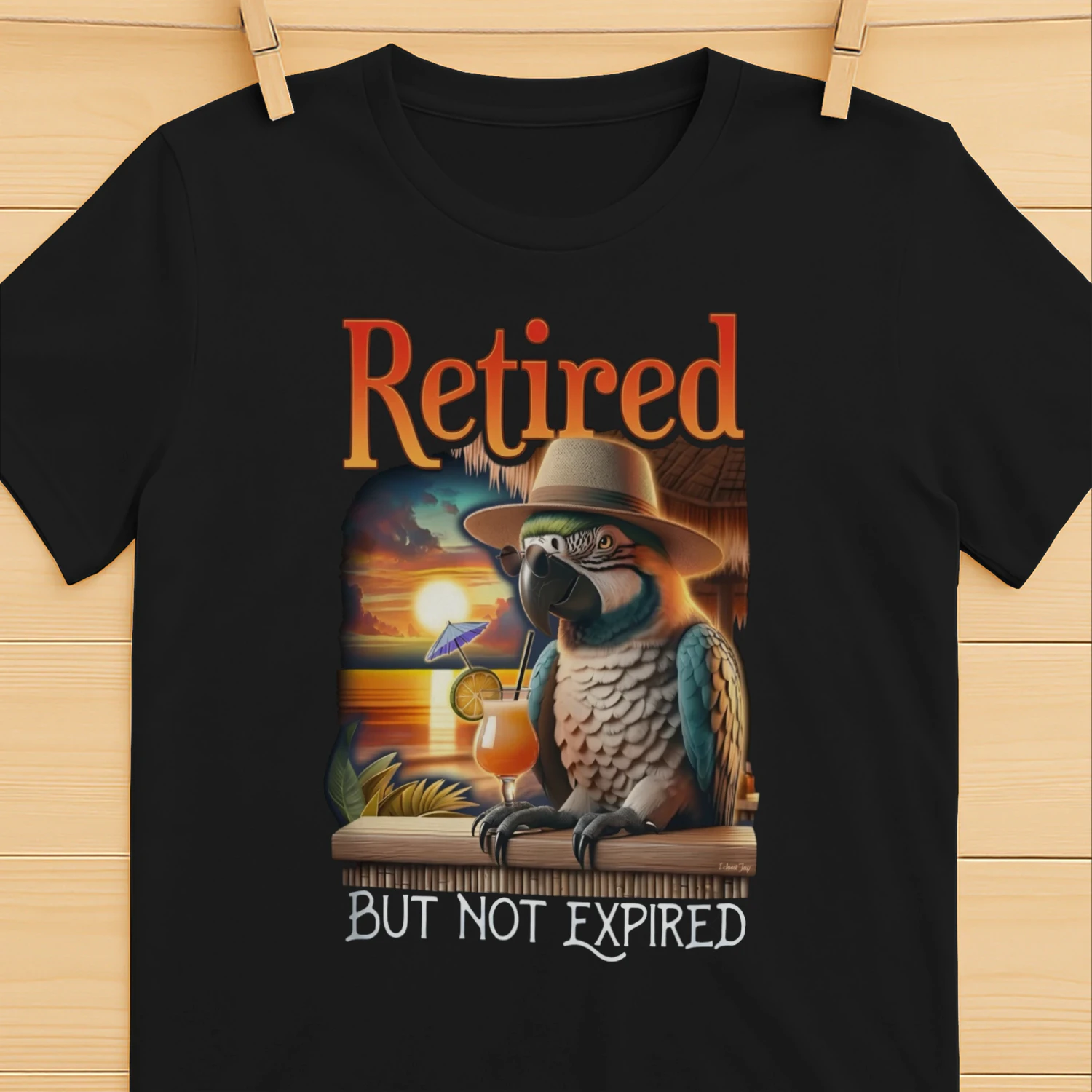 Funny Parrot Retired But Not Expired 